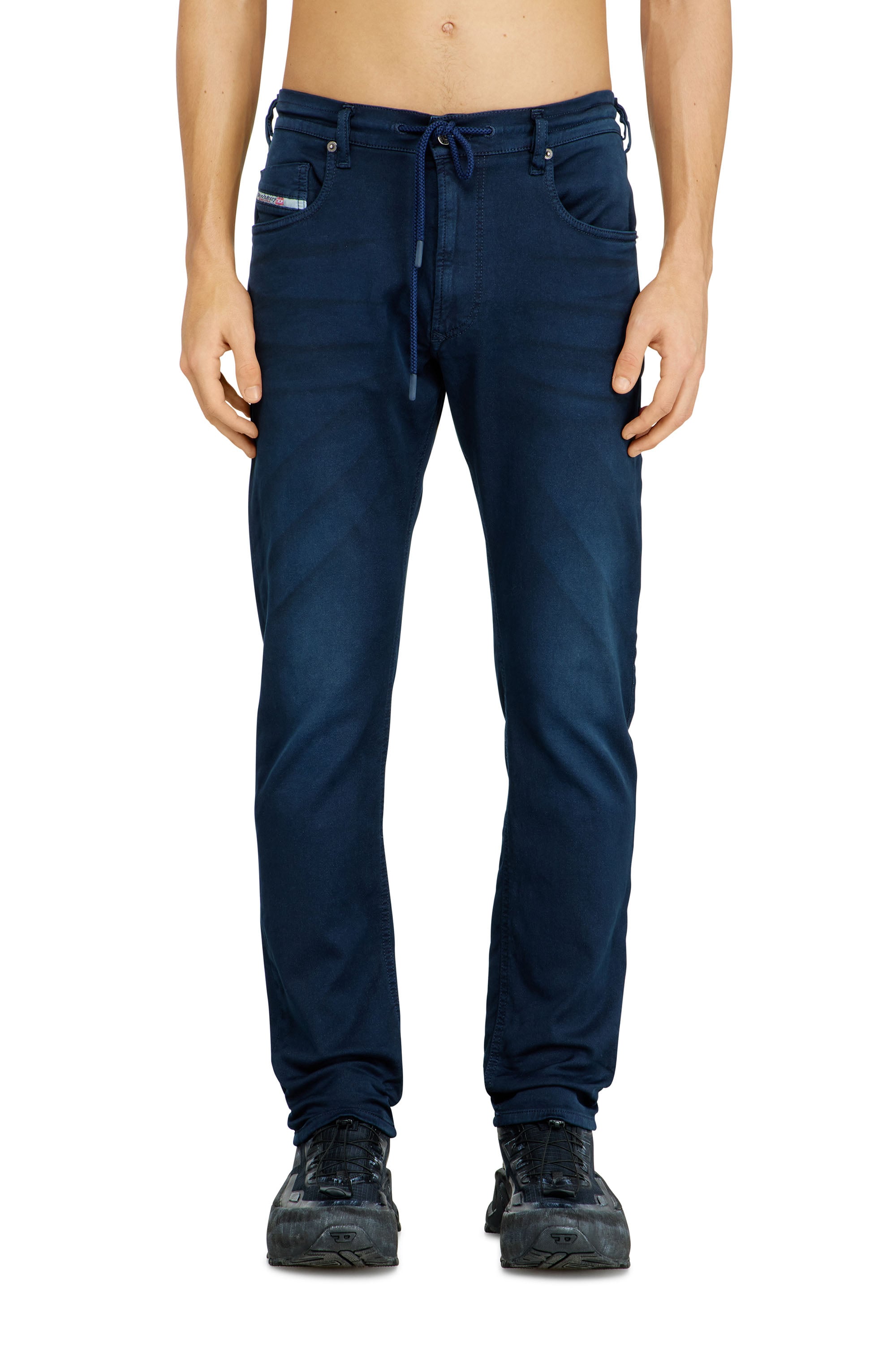 Diesel Hombre Azul Marino Regular Cintura Media 2032 D-Krooley Joggjeans, Coloreado, Cremallera Talla 30