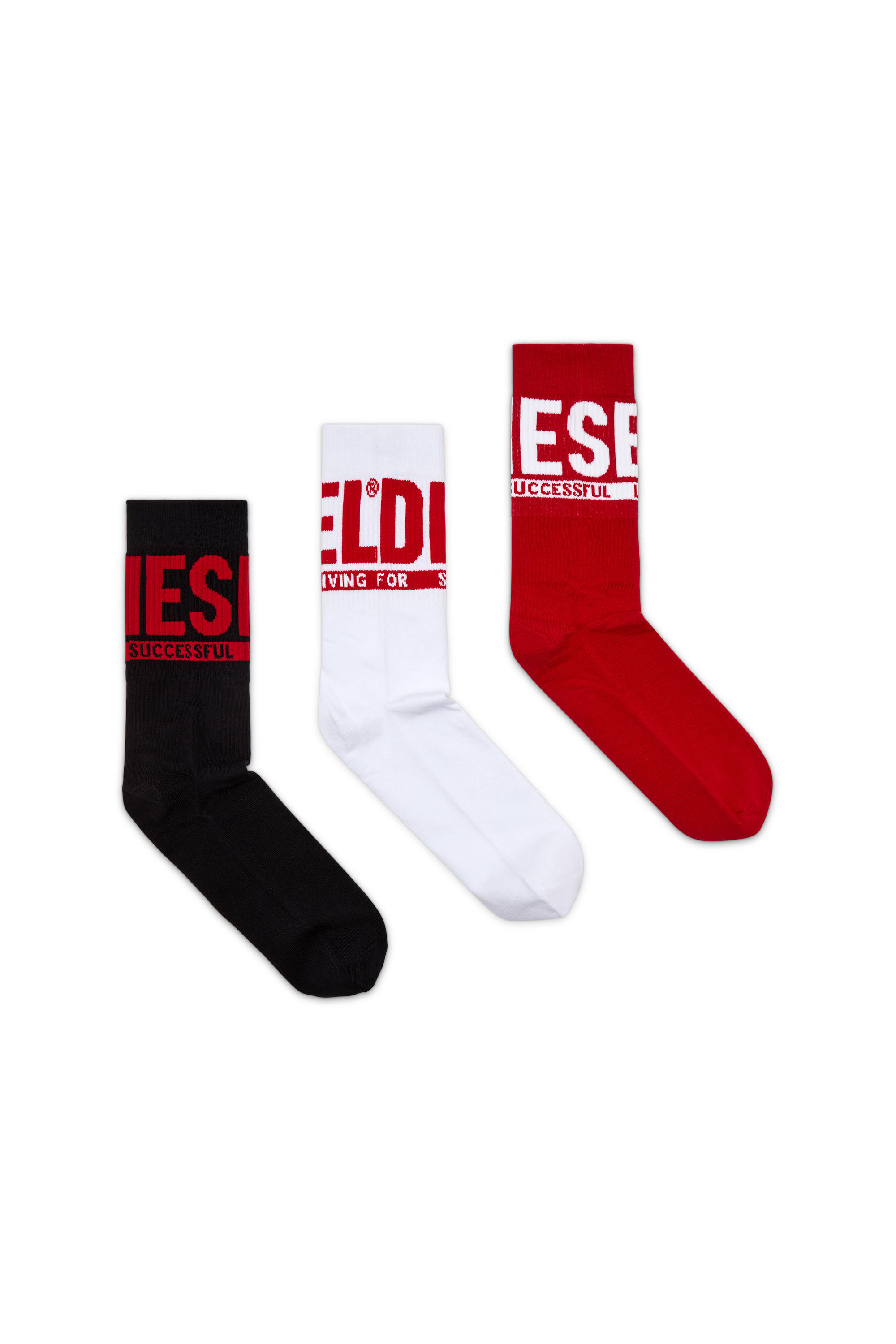 Diesel - 3-pack socks with Diesel logo - Socks - Man - Multicolor