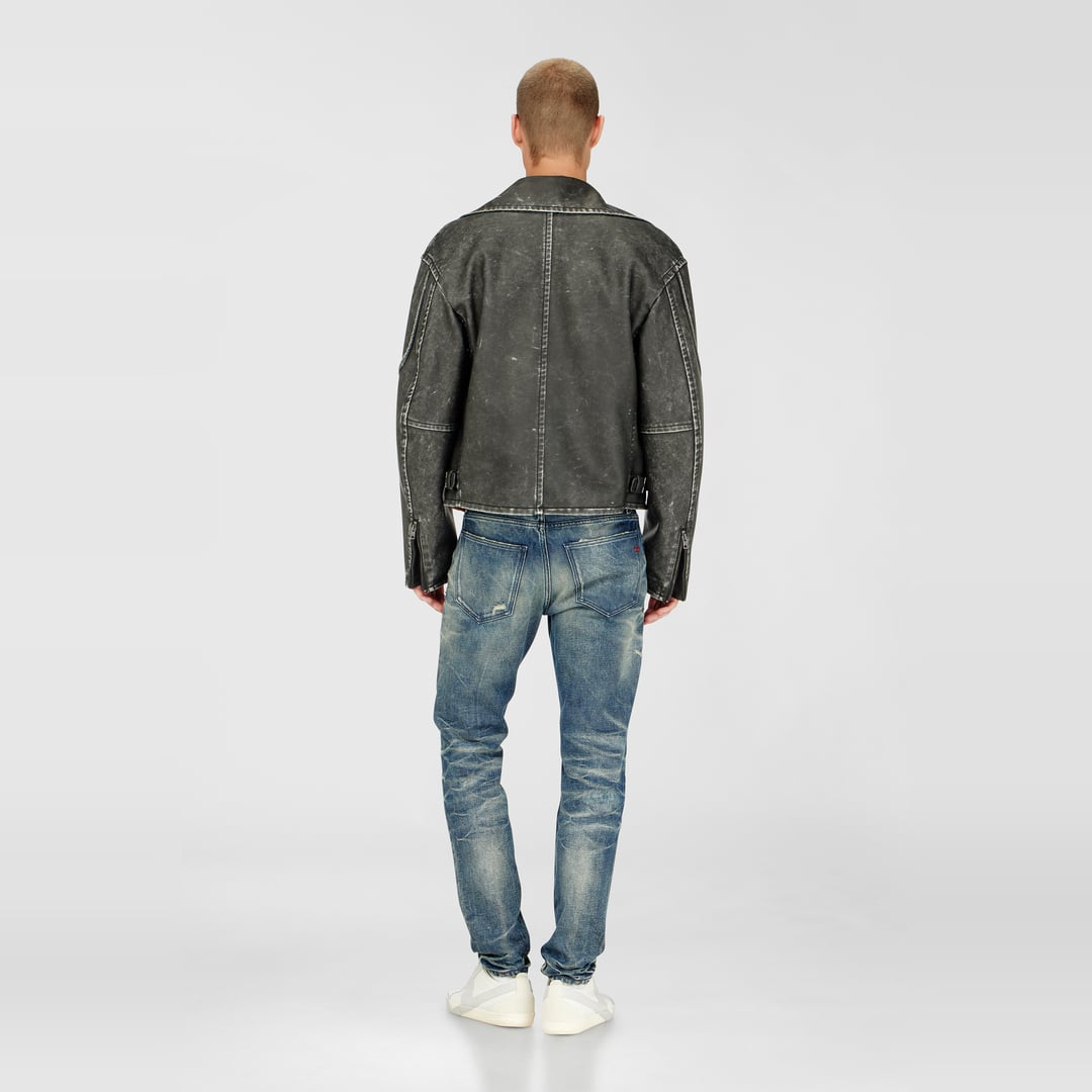 Diesel Slim Jeans Regular Waist 2019 D-Strukt, Medium blue, Zip fly