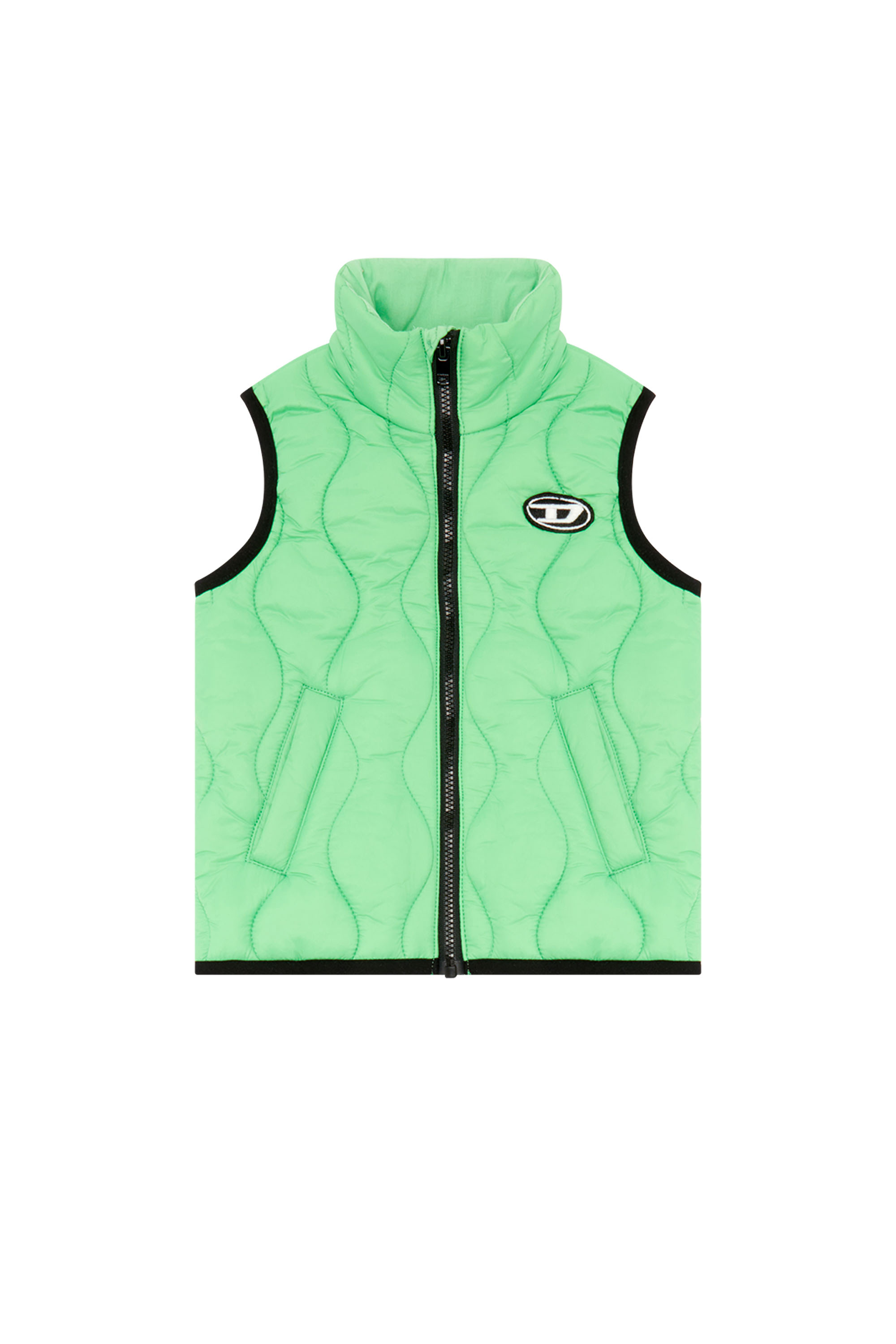 Diesel - Quilted vest with Oval D patch - Jackets - Unisex - Green