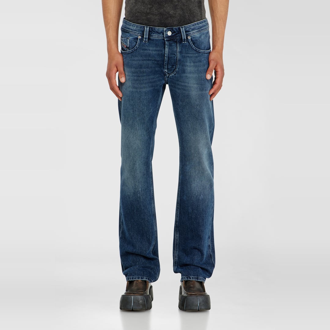 Diesel Jeans Regular Taille Basse 1985 Larkee, Bleu foncé, Fermeture boutonnée