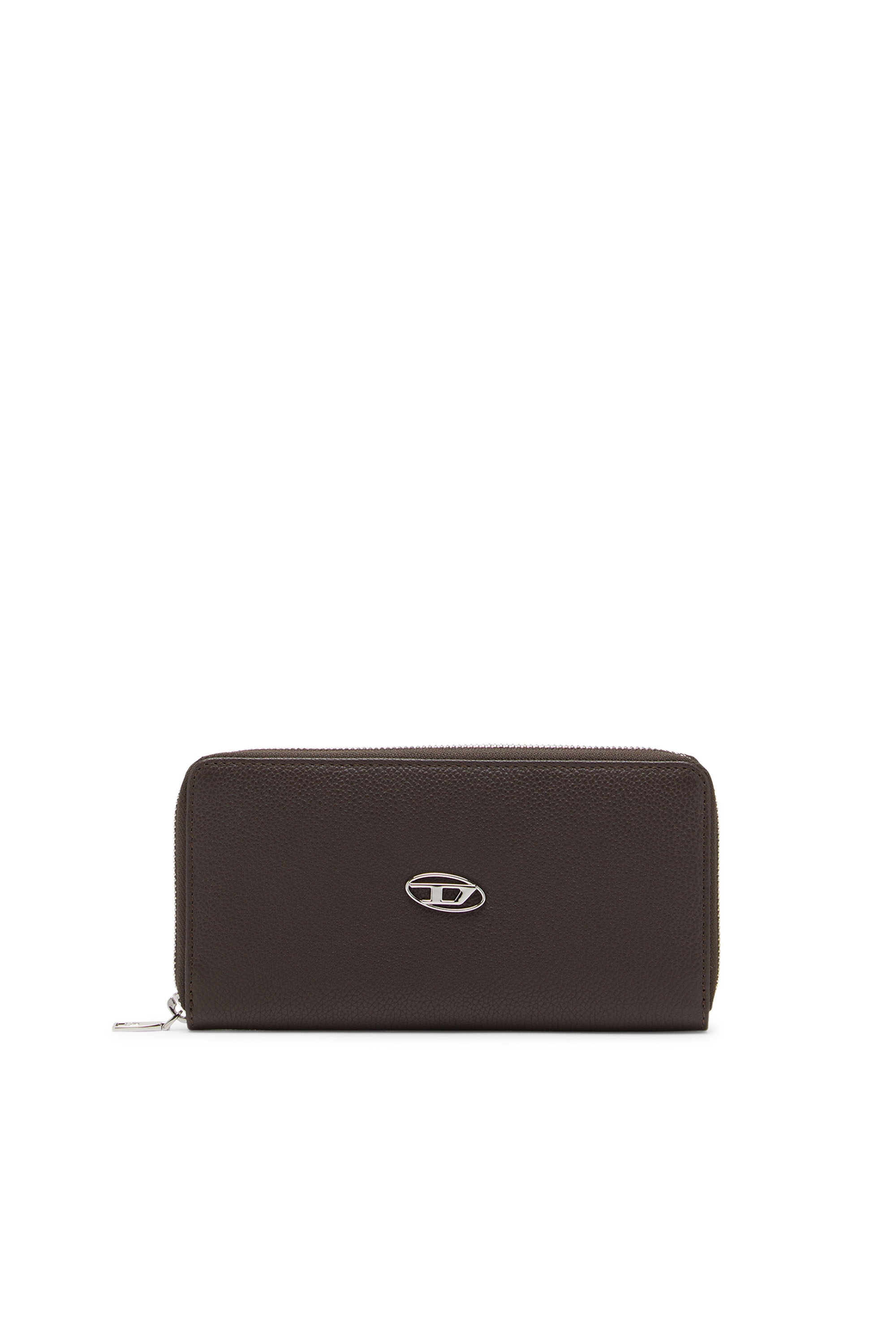 Diesel Leather Zip-around Wallet With Logo Plaque