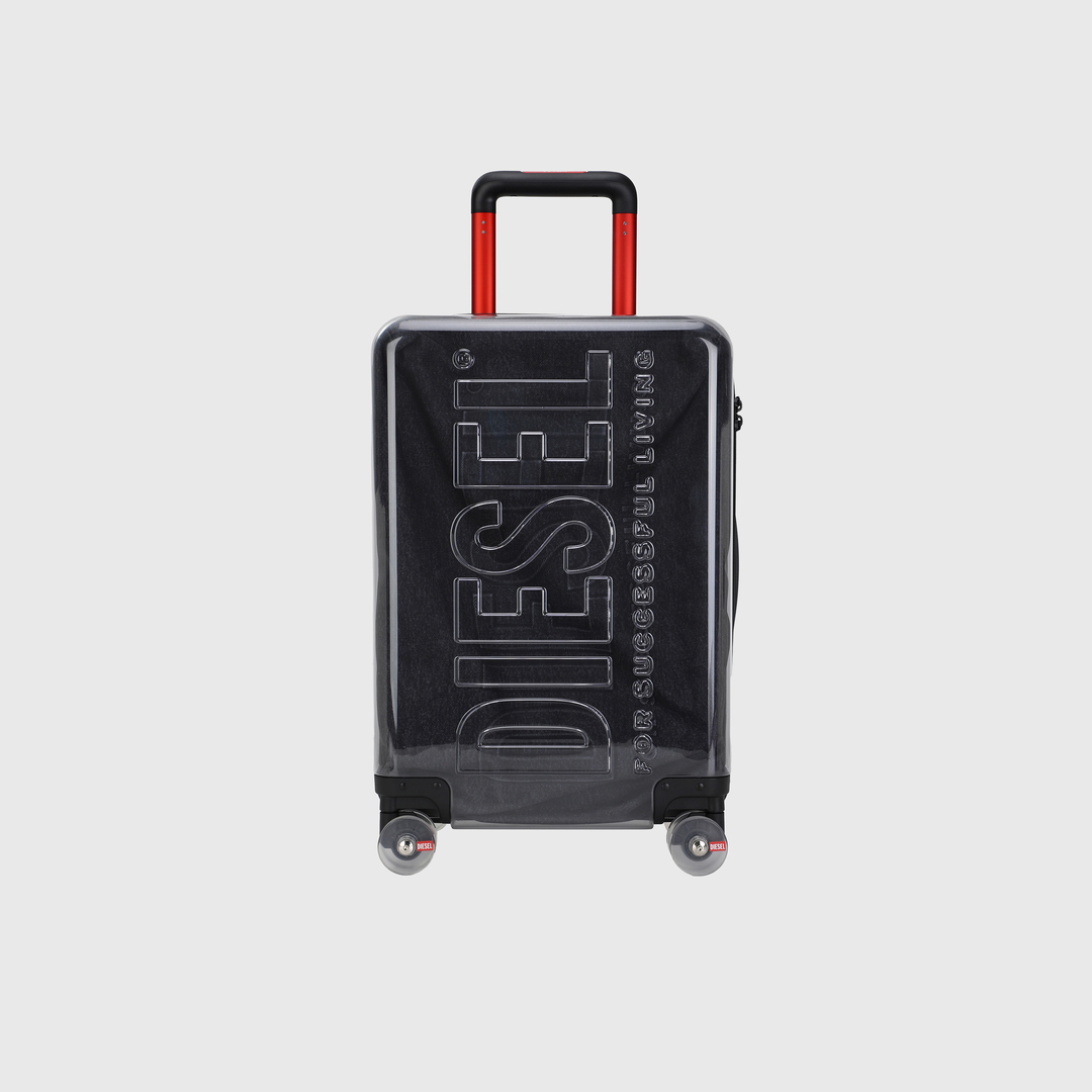 Diesel - Valise à logo transparent taille S - Valises à roulettes - Mixte - Noir
