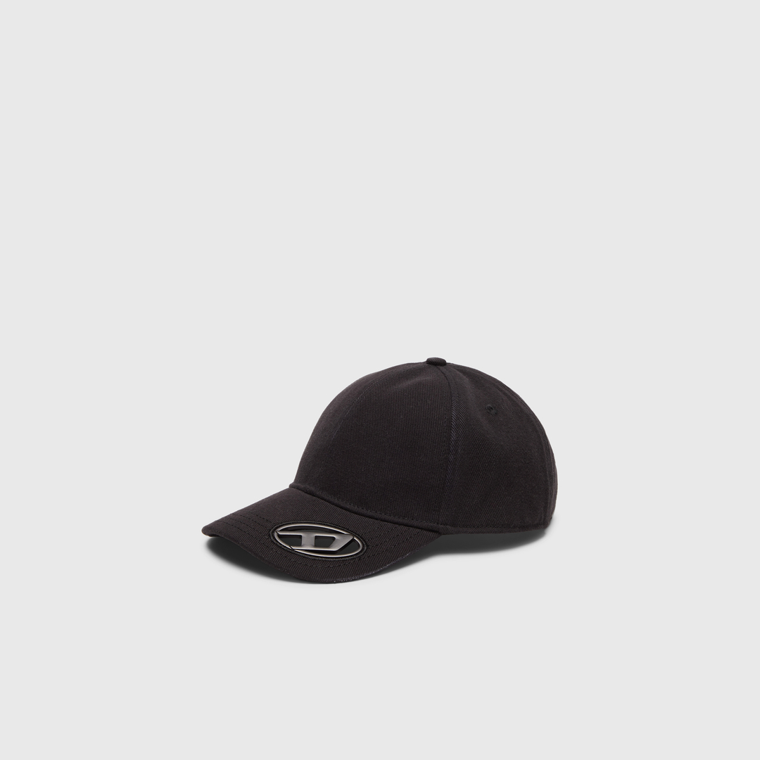 Diesel - Casquette de baseball avec plaque oval D - Chapeaux - Homme - Noir