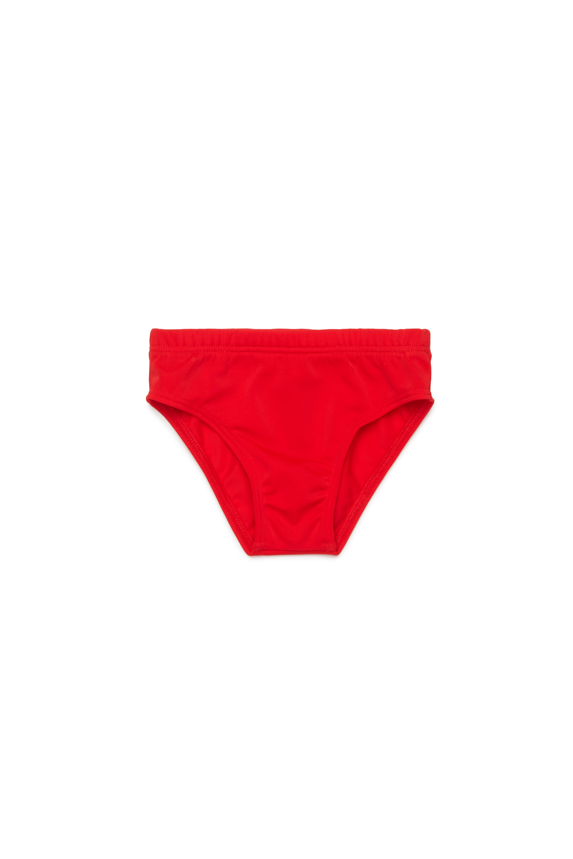 Diesel Boys Red - Swim Briefs With Print - Beachwear - Man Size 18-24 Kids