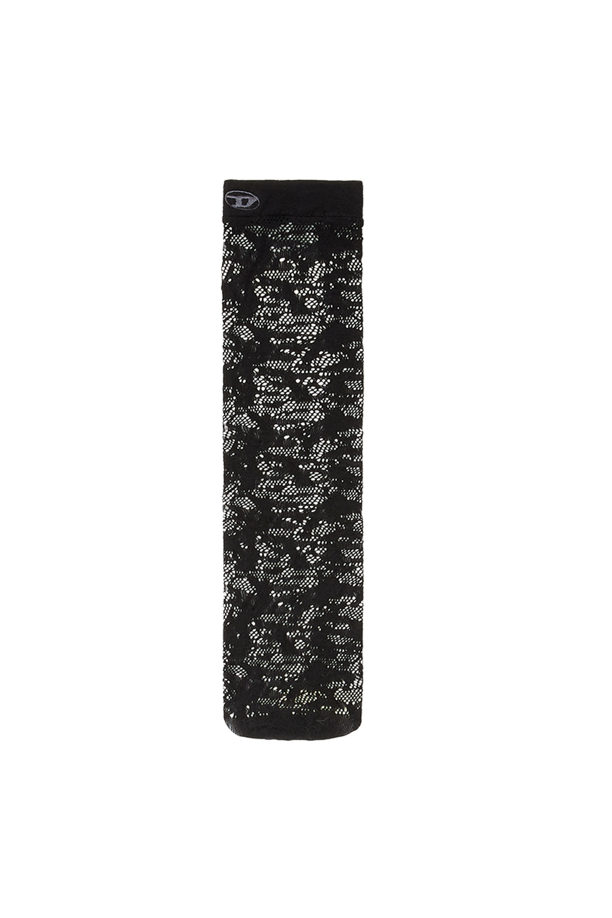 Diesel Women's Black - Long Socks In Camo Lace - Socks - Woman Small