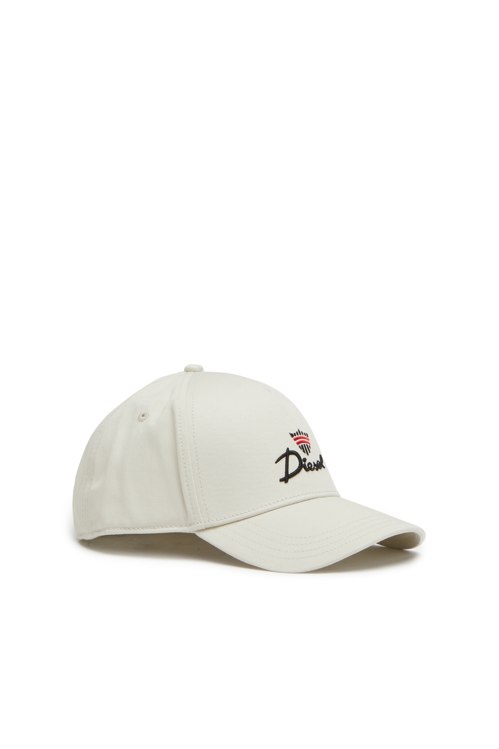 Diesel - Berretto da baseball con logo Diesel e corona ricamati - Cappelli - Uomo - Bianco