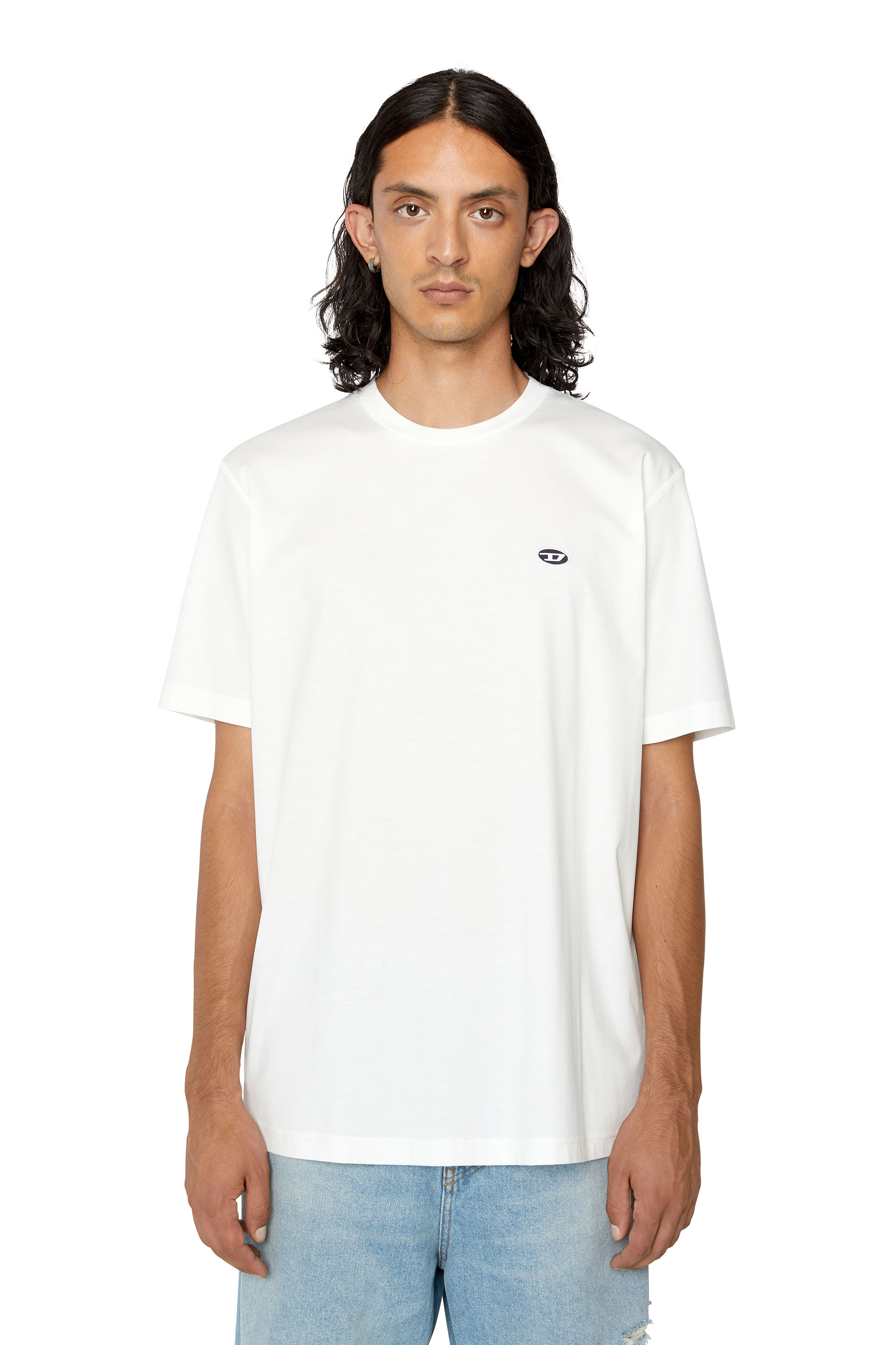 Shop Diesel T-shirt With Oval D Patch In White