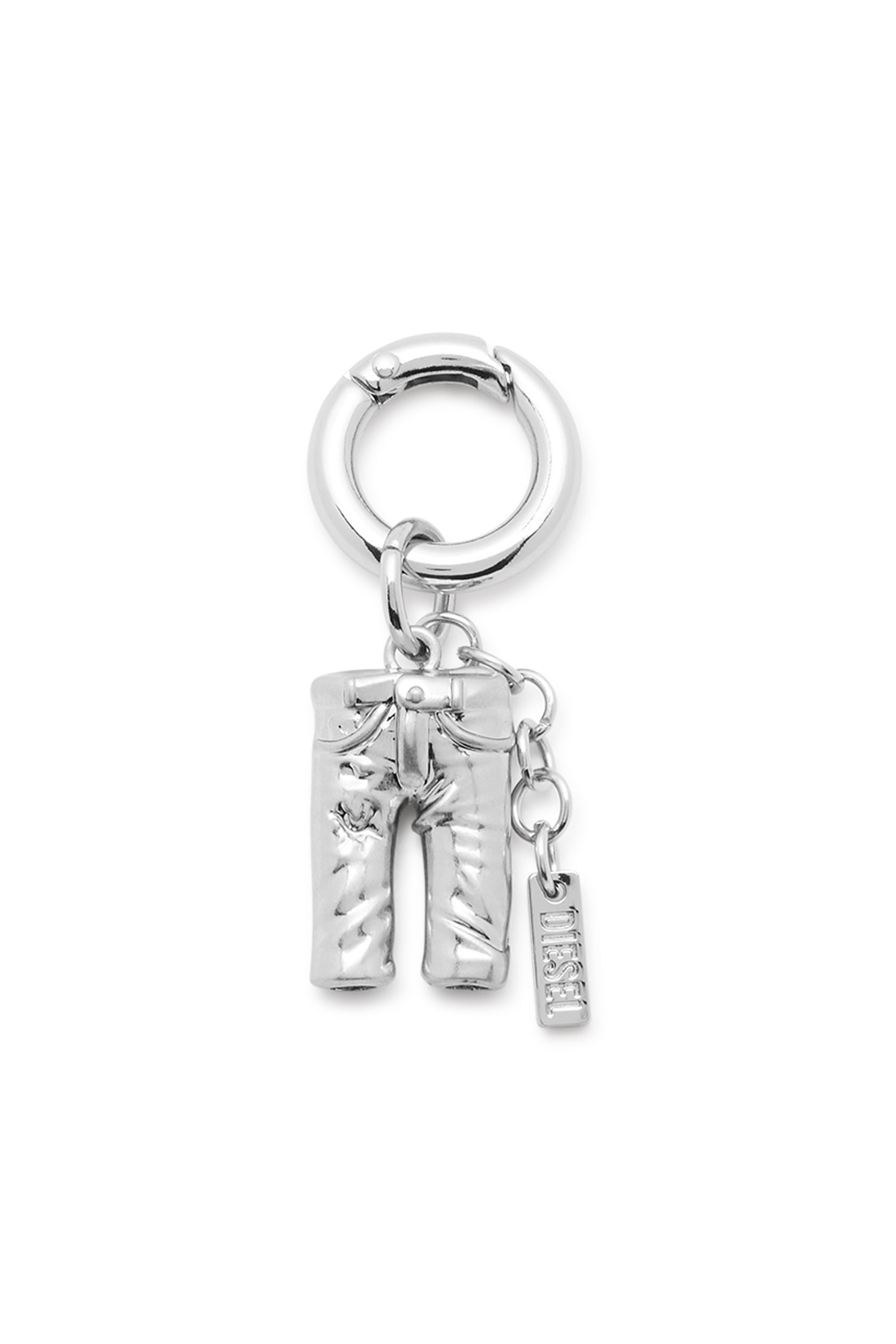 Diesel Unisex Plateado - Charm De Metal Con Detalle De Logo - Charms Y Llaveros Uni