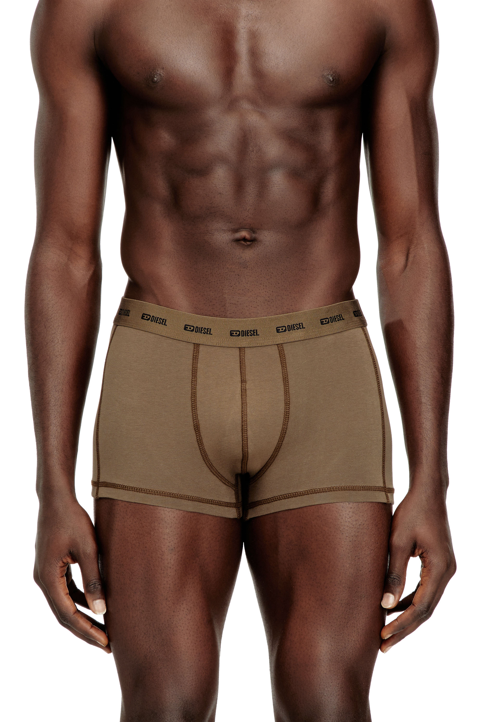 Diesel Men's Brown - Three-Pack Of Boxer Briefs - Trunks - Man Xxl