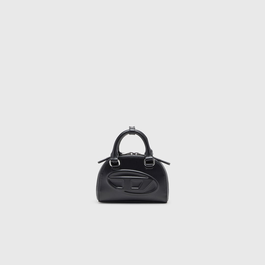Diesel - 1DR Dome-Slim bowling bag in nappa leather - Crossbody Bags - Woman - Black