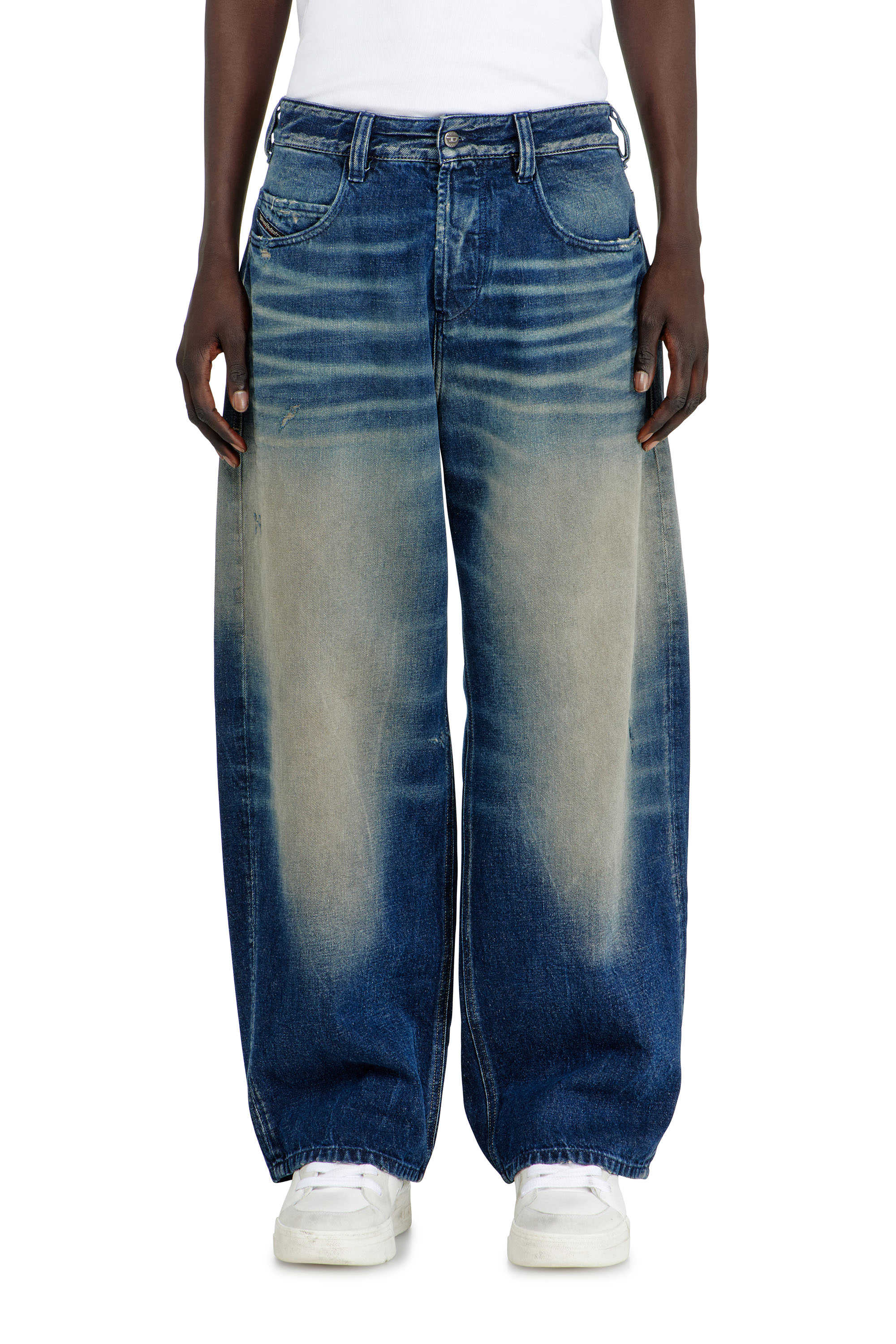 Diesel Blu Unisex - Jeans Relaxed Vita Media 1997 D-Enim-M - Jeans Taglia 33