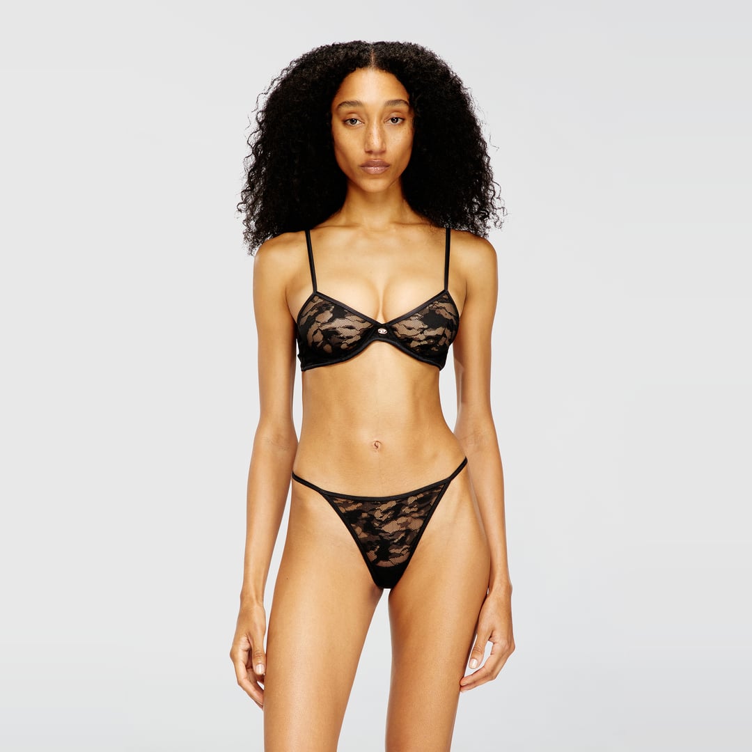 Diesel - Underwire bra in nylon lace - Bras - Woman - Black