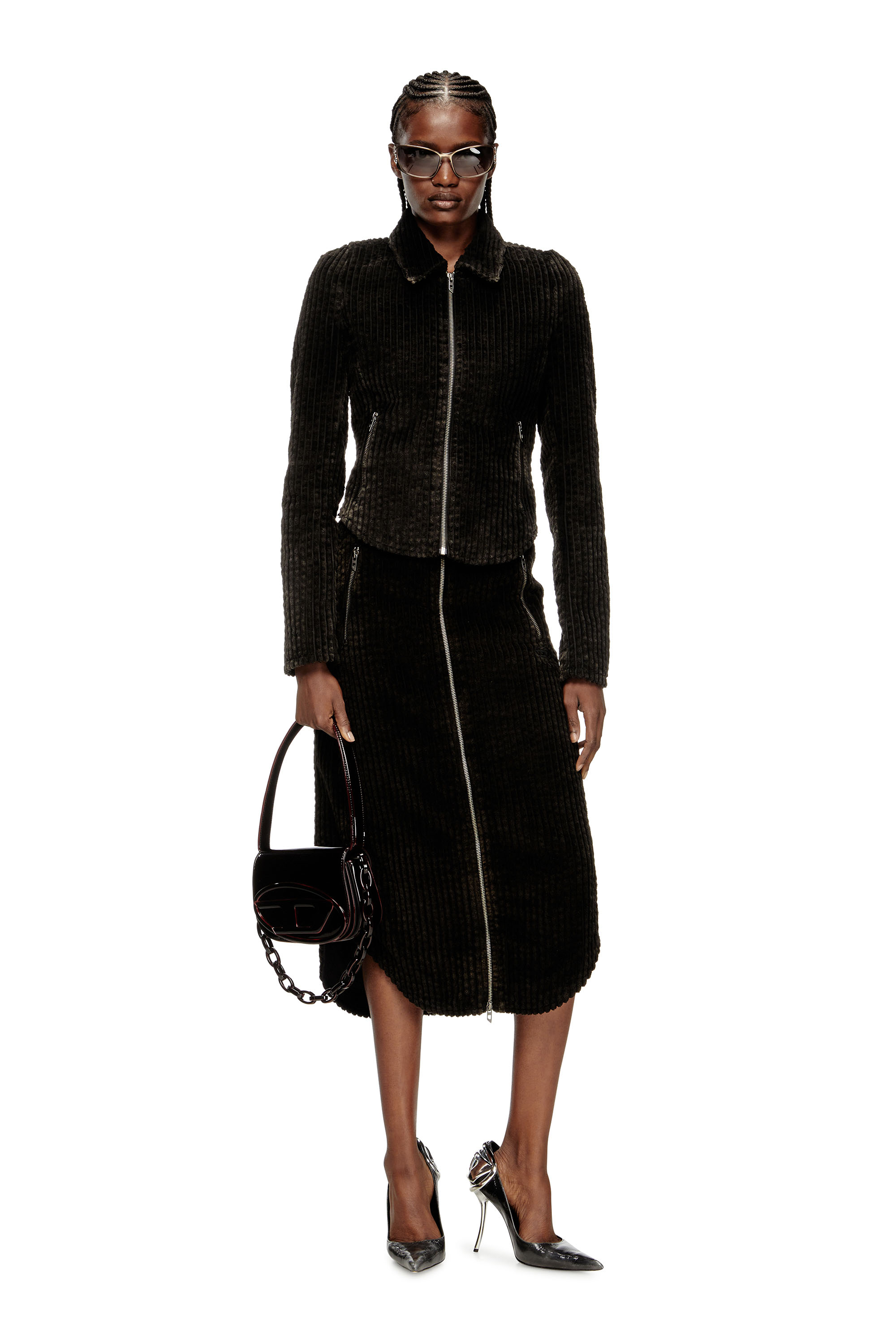 Diesel - 1DR, Woman's 1DR-Iconic 1DR bag in liquid PU in Burgundy - 2