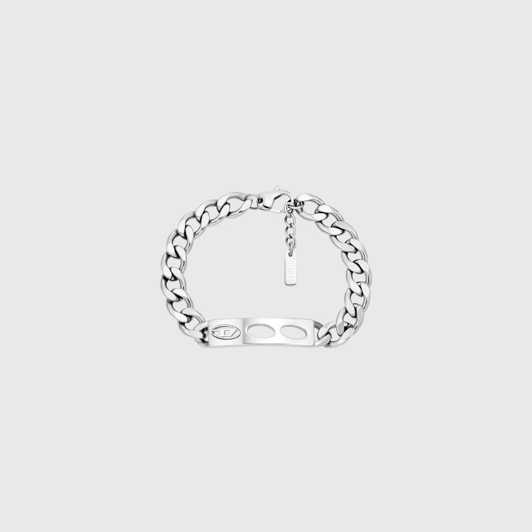 Diesel - Stainless Steel ID Bracelet - Bracelets - Unisex - Silver