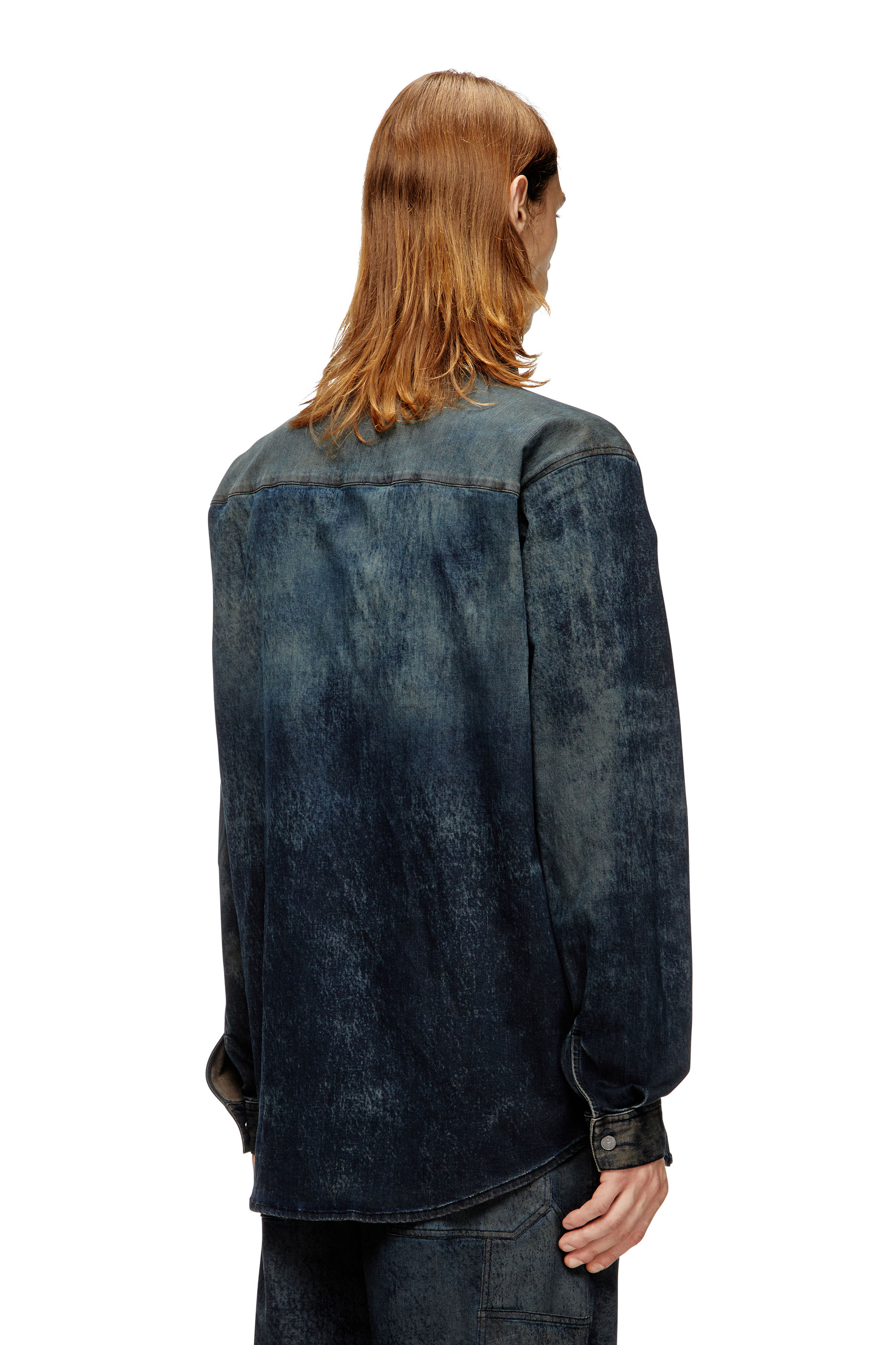 Diesel - S-SIMPLY-EPBS, Man's Cotton-blend shirt with logo in Black - 4