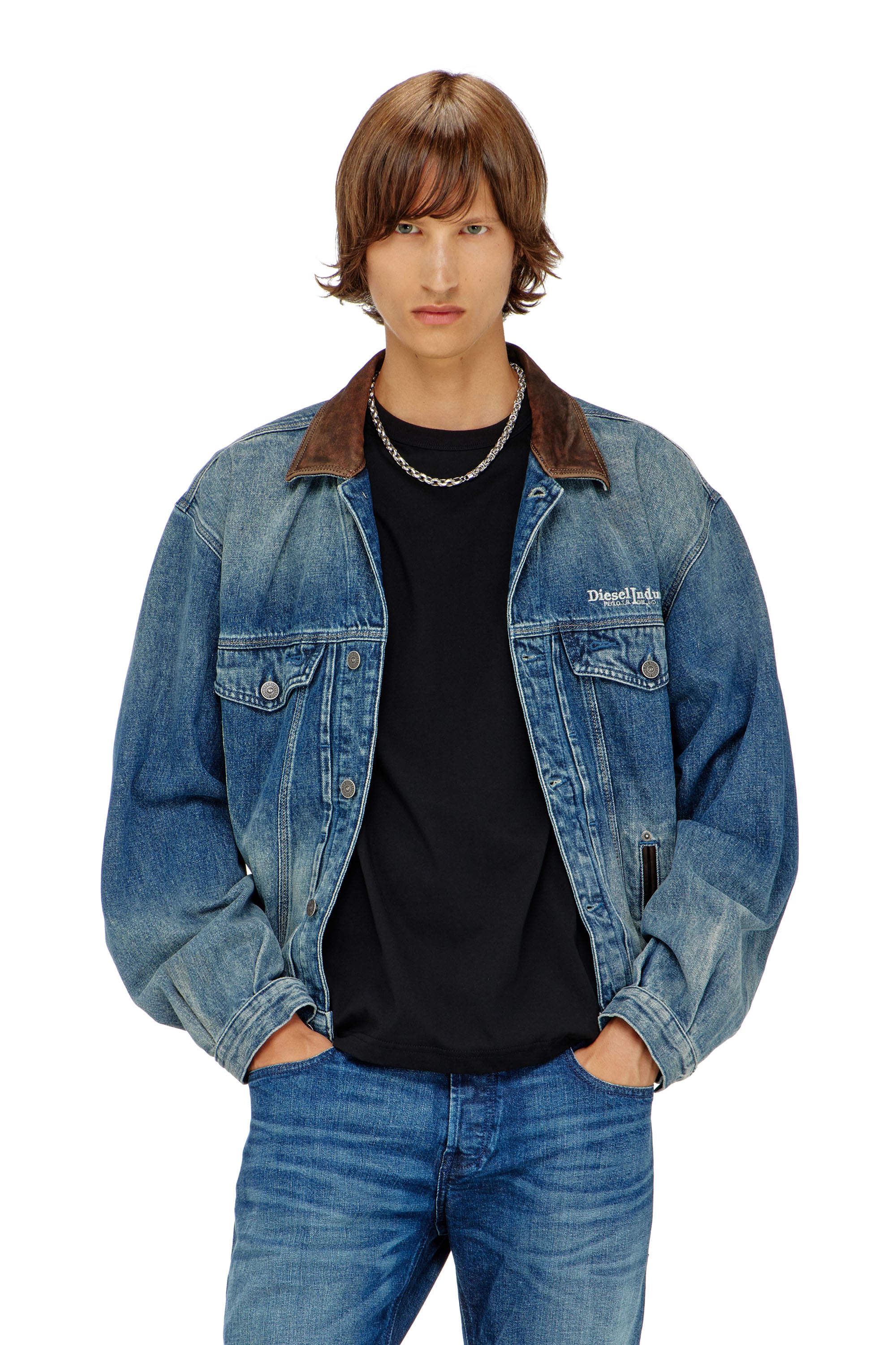 Diesel - Truckerjacke - Baumwolle/Hanf - Blau - S