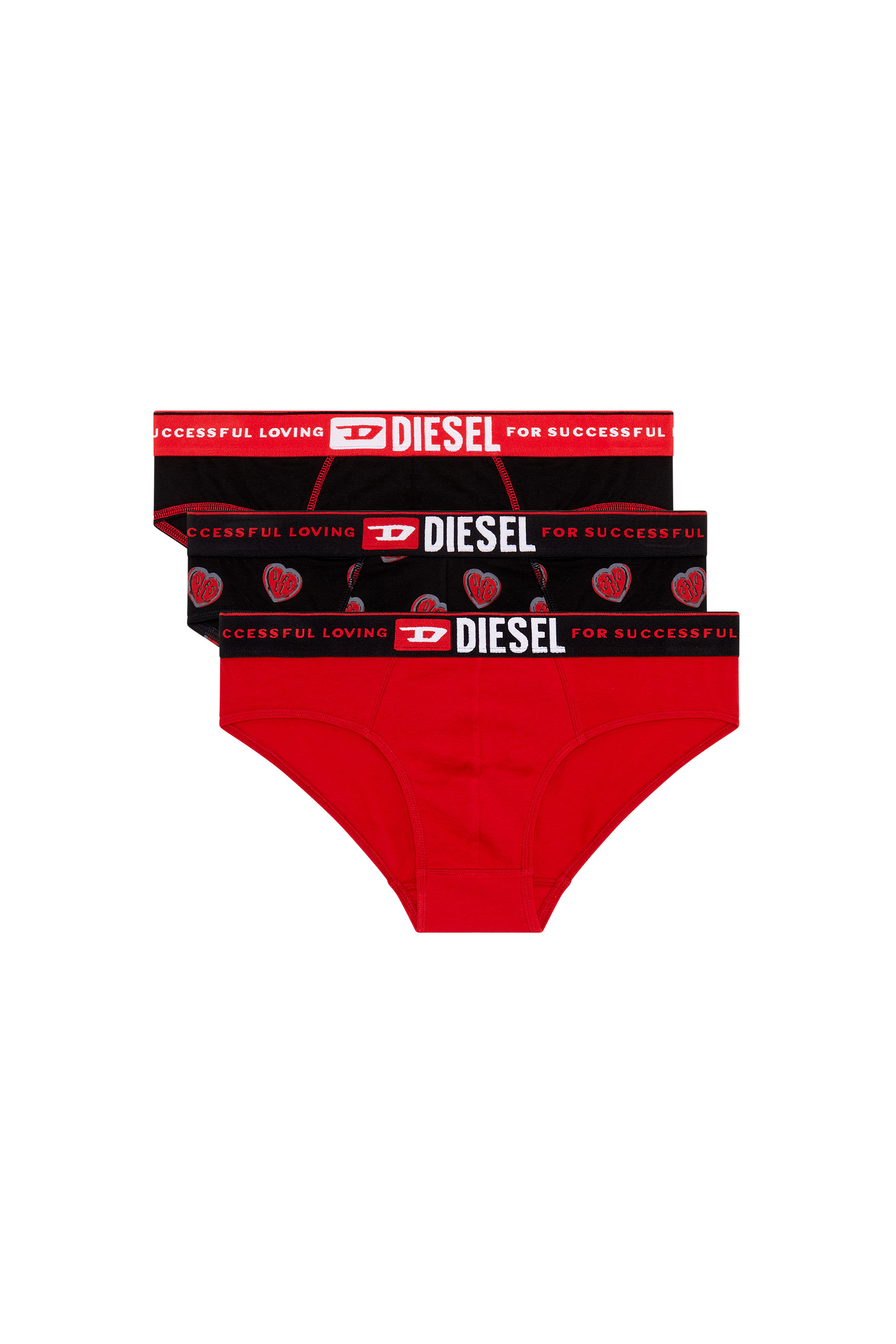 Diesel - Paquete de tres slips con estampado For Successful Living - Slips - Hombre - Multicolor