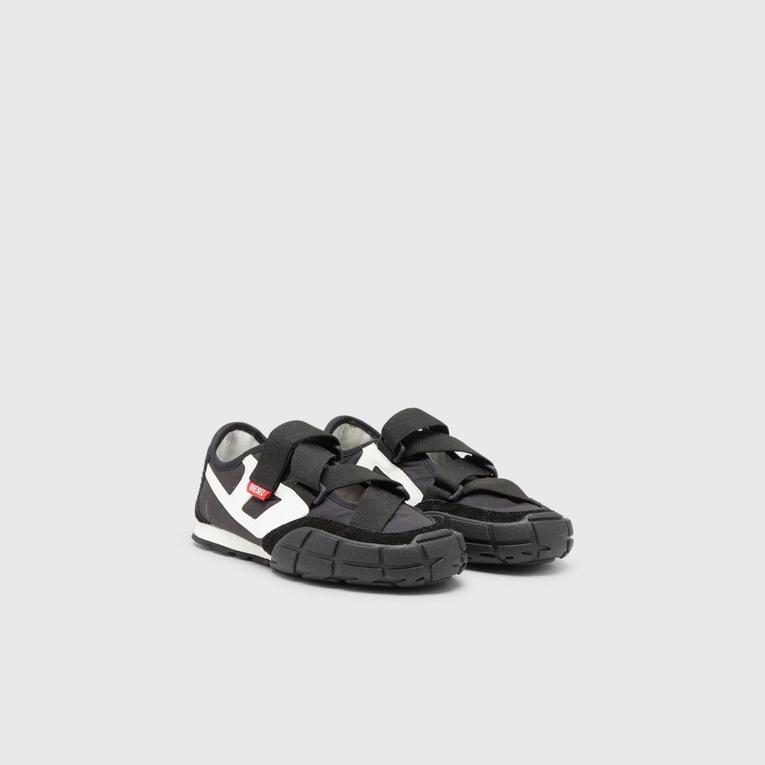 Diesel - S-Pagodha-Tongue-free strap sneakers in ripstop - Sneakers - Woman - Black