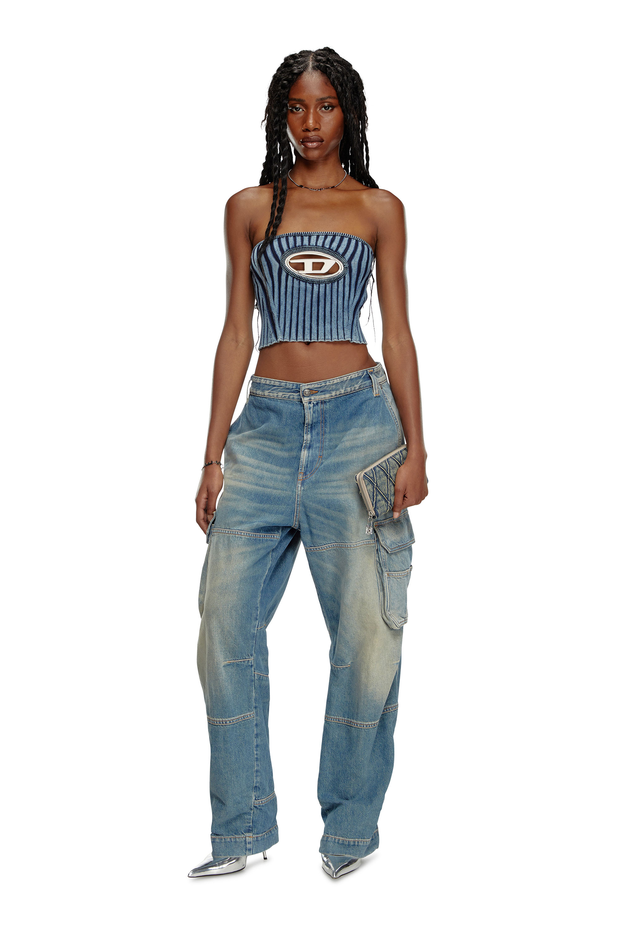 Diesel - M-CLARKSVILLE, Woman's Boucl&eacute; bandeau in Blue - 2