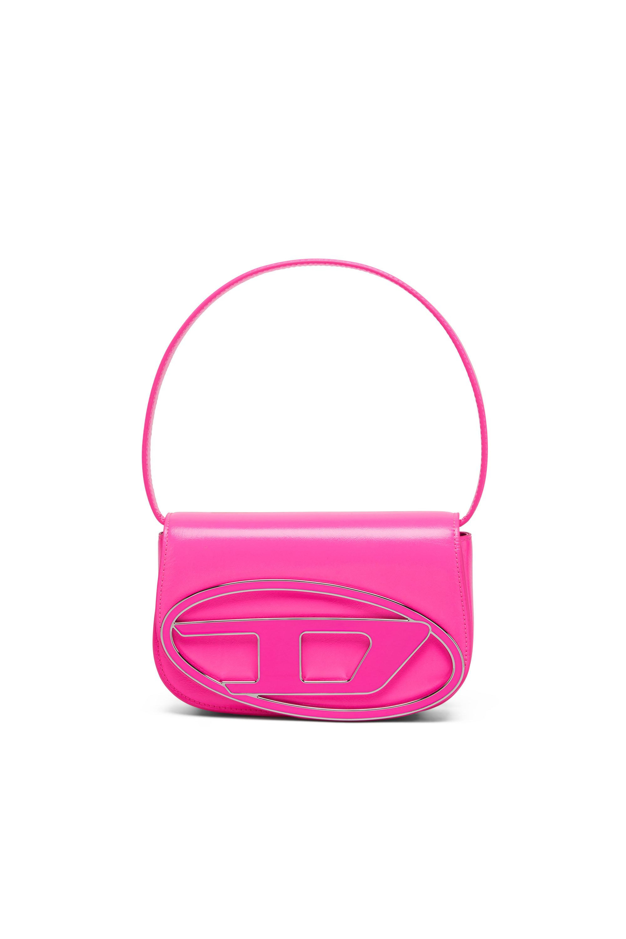 Diesel Shoulder Bag In Neon Leather In Pink