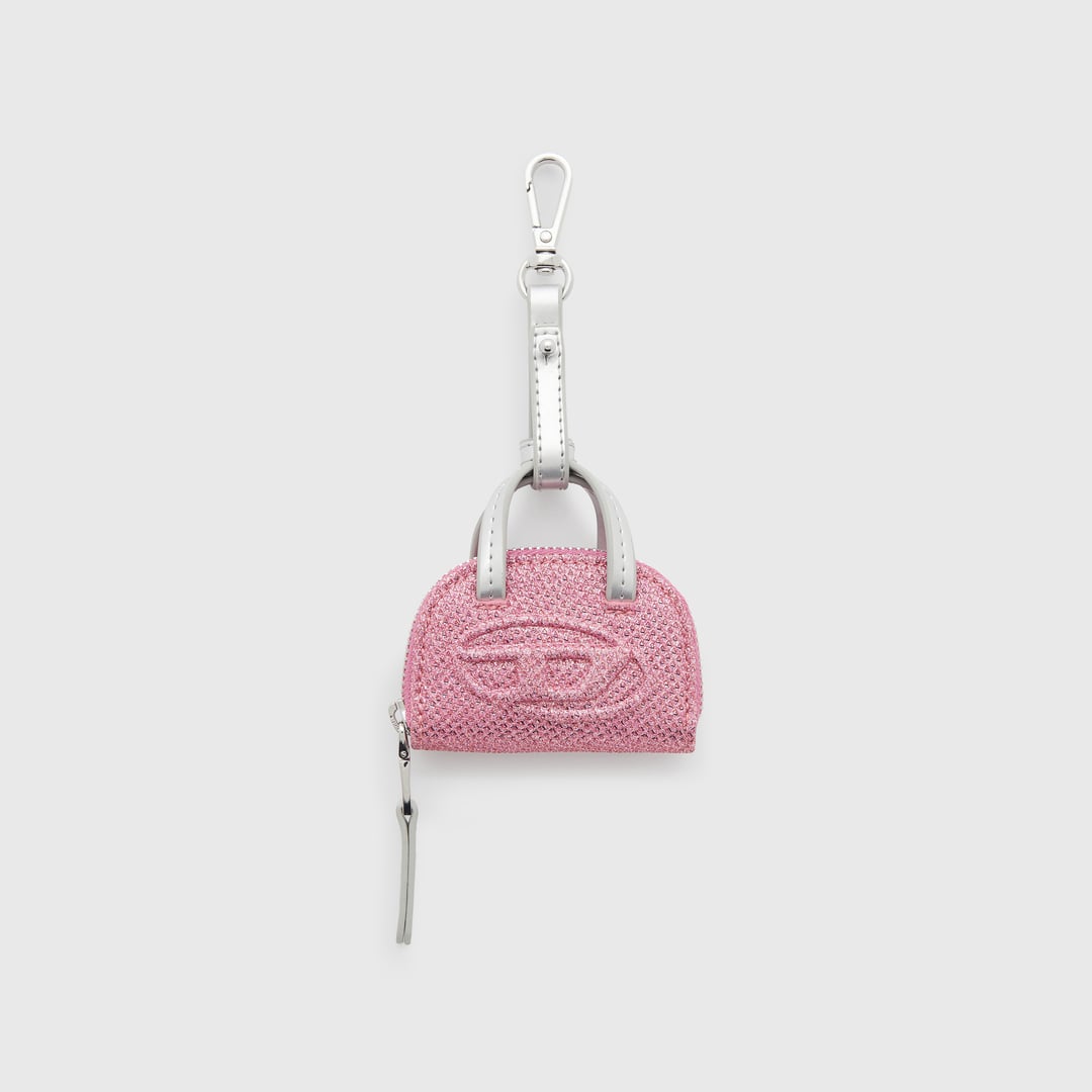 Diesel - 1DR Dome - Charm in Lurex fabric - Charms and Keyrings - Woman - Pink