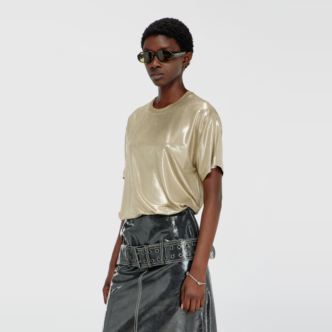 Diesel T-Normy-Aa2 T-Shirt - Female - T-Shirts - Yellow - Xs - Tops - Image 2