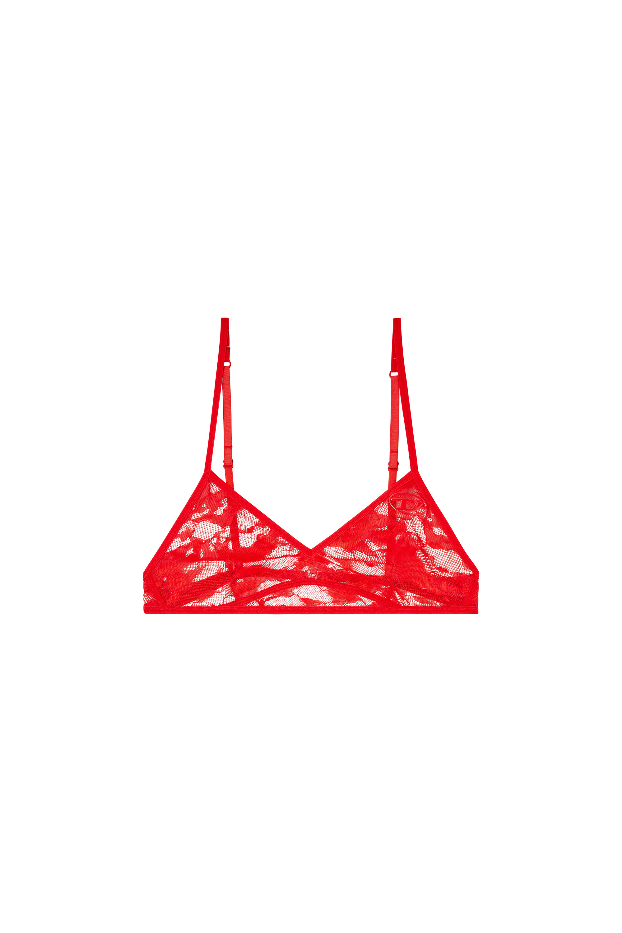 Diesel - APRIL-UTLT, Woman's Bra in stretch camo lace in Red - 4