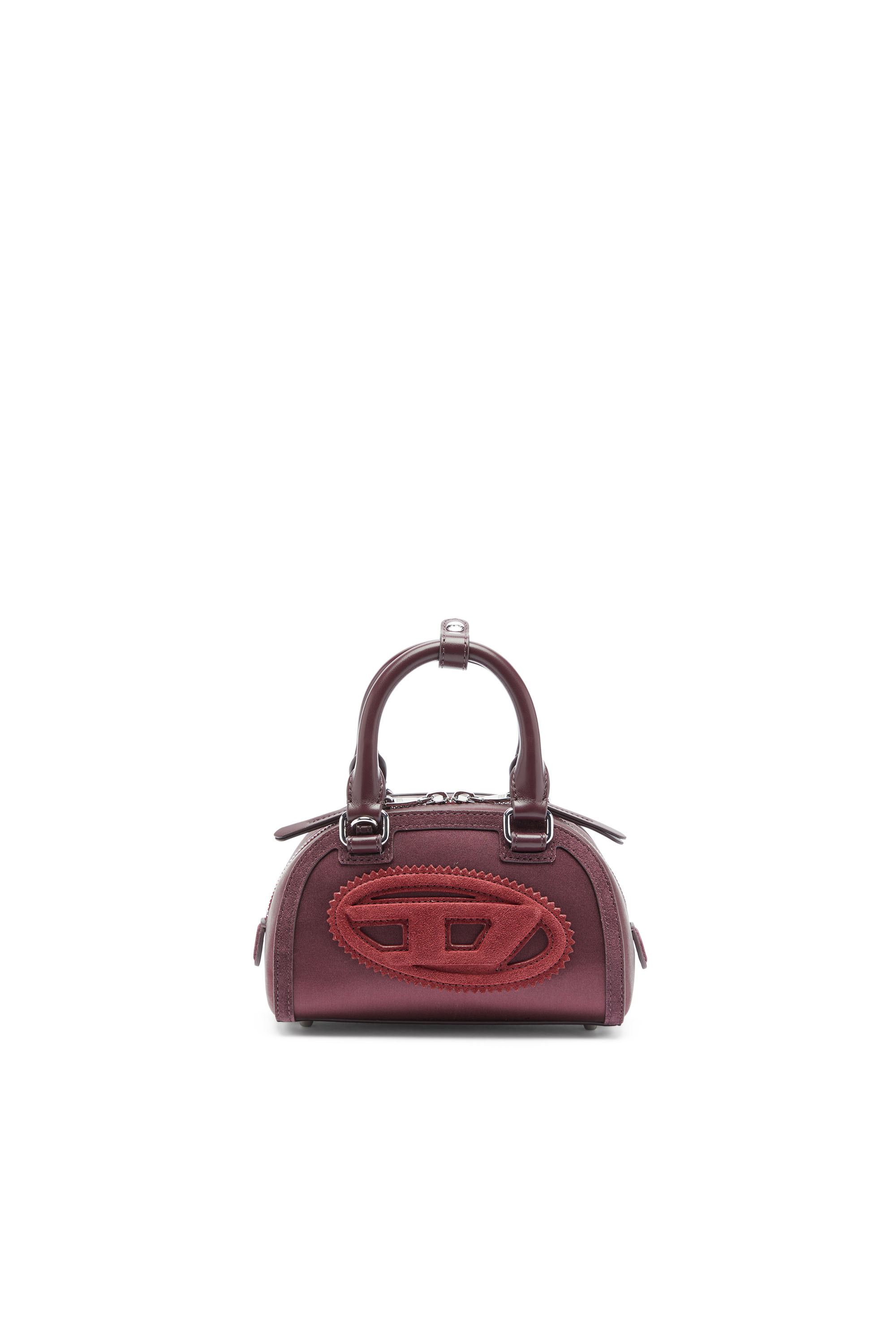Diesel Kvinno Röd - 1Dr Dome - Bowling Bag In Satin And Suede - Crossbody Bags - Woman Uni