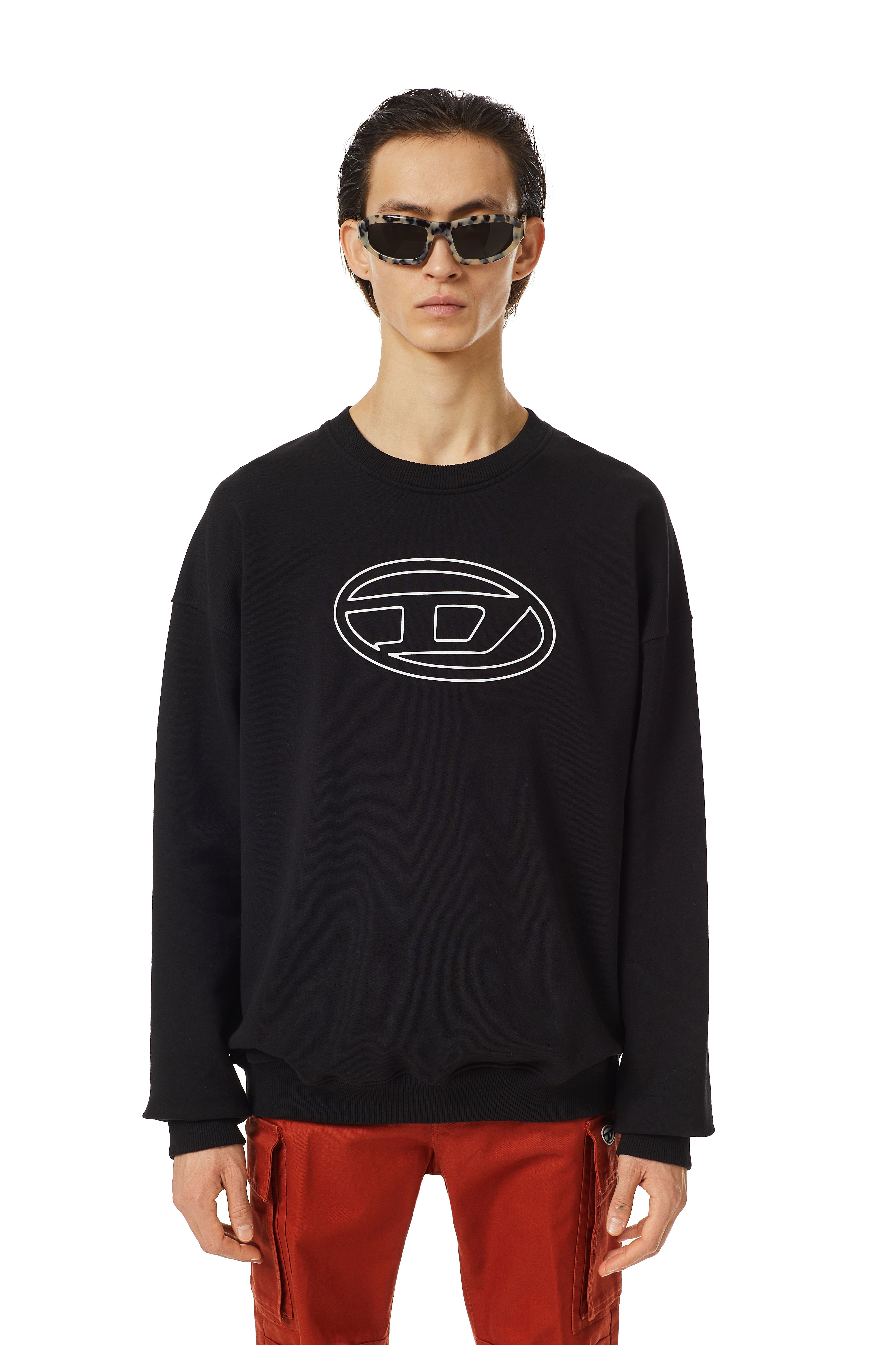 Diesel - Sweatshirt with embossed logo - Sweaters - Man - Black