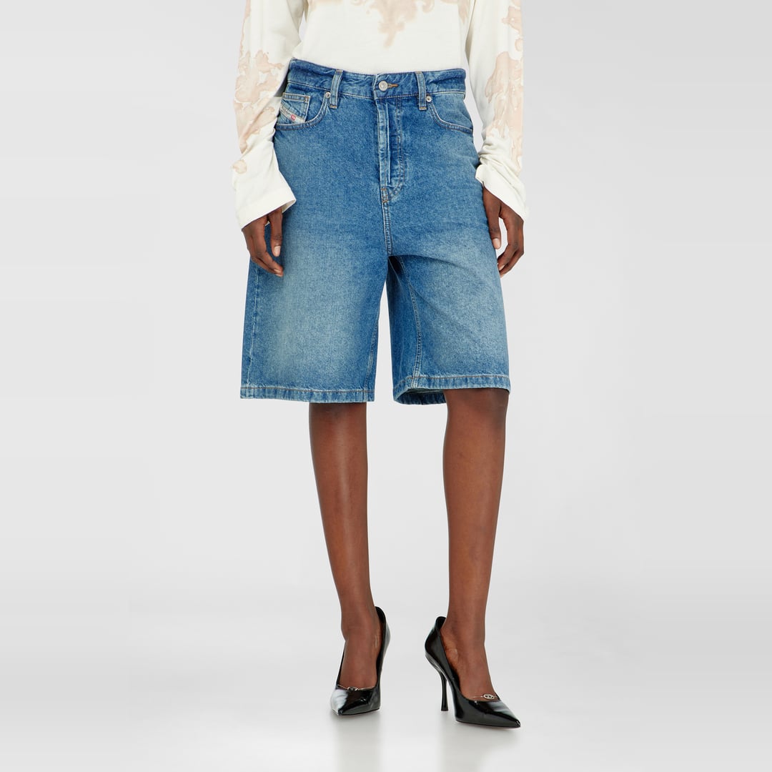 Diesel - Shorts in clean-washed denim - Shorts - Woman - Blue