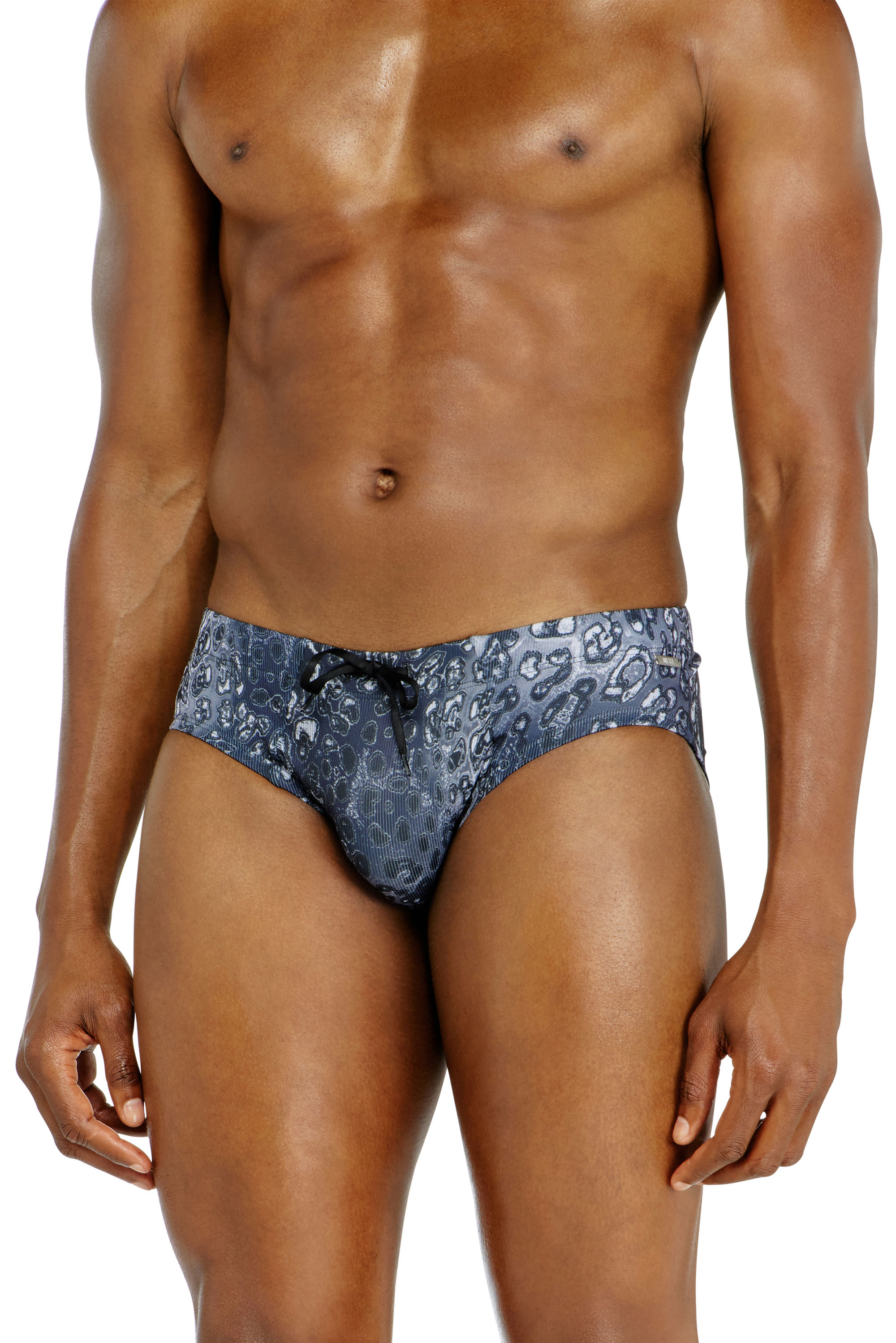 Diesel - ALFIE-UTLT, Man's Animal-print swimsuit in recycled tech fabric in Blue - 2