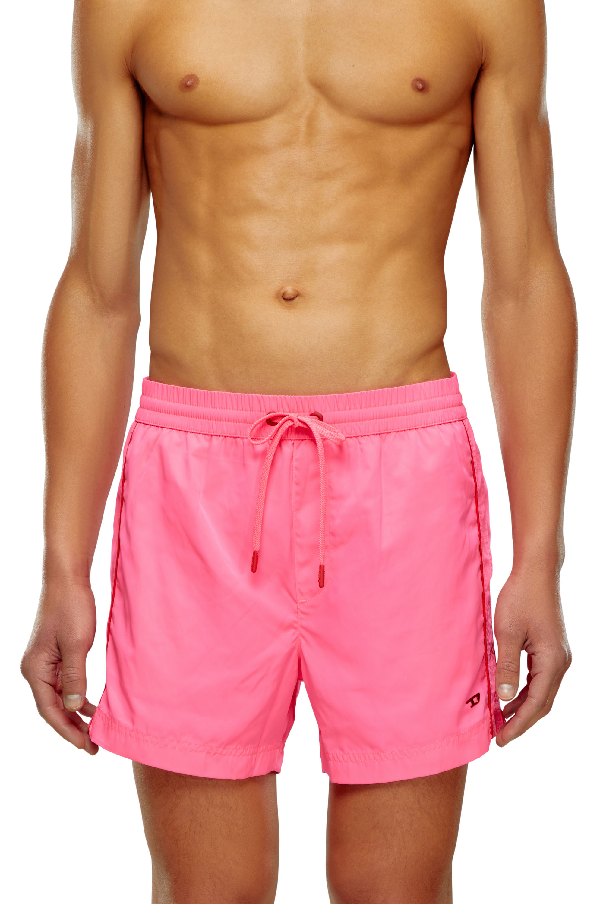 Diesel - Mid-length swim shorts with piping - Swim shorts - Man - Pink