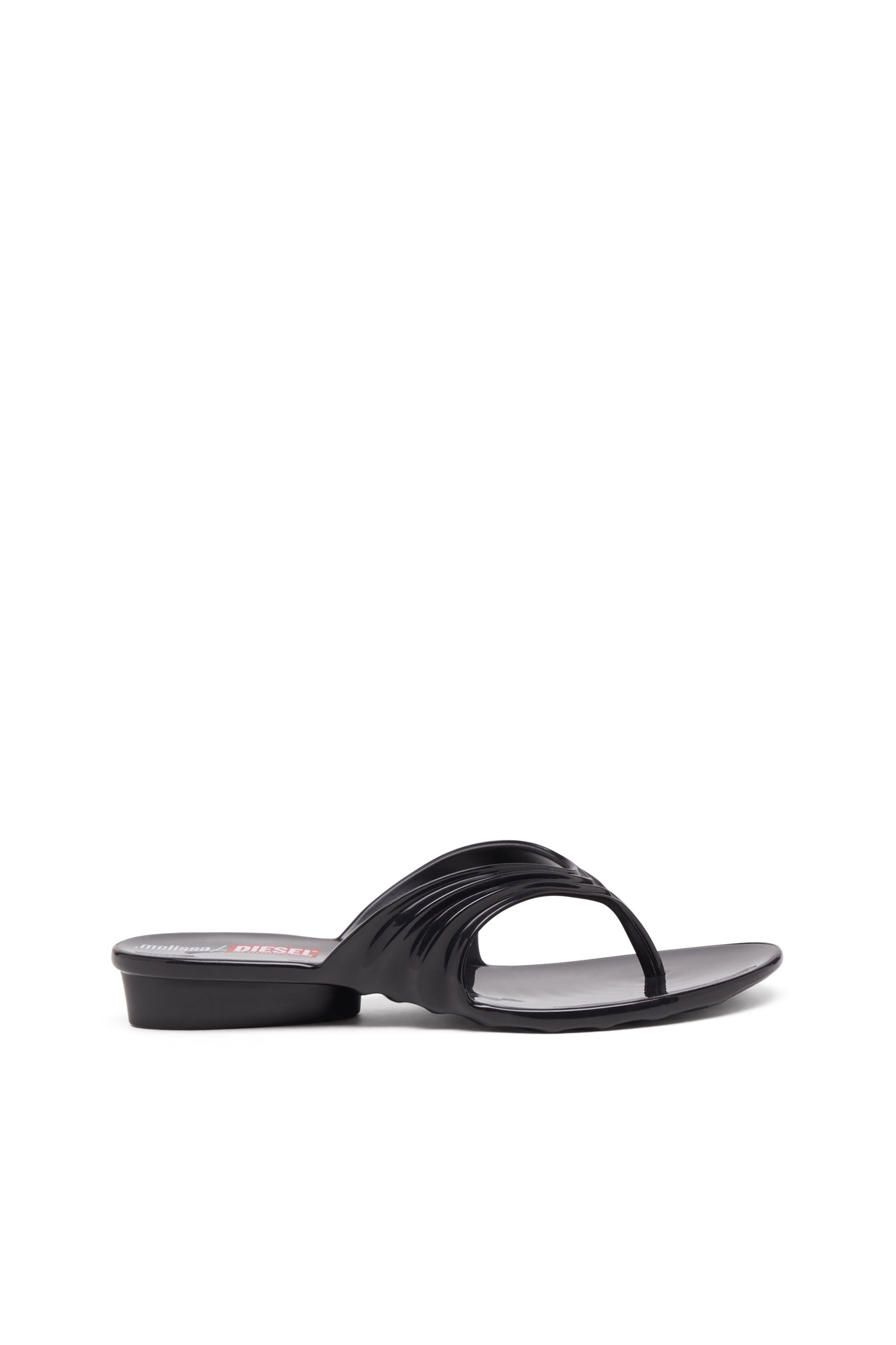 Diesel - Sculptural flip-flops in Melflex - Sandals - Woman - Black