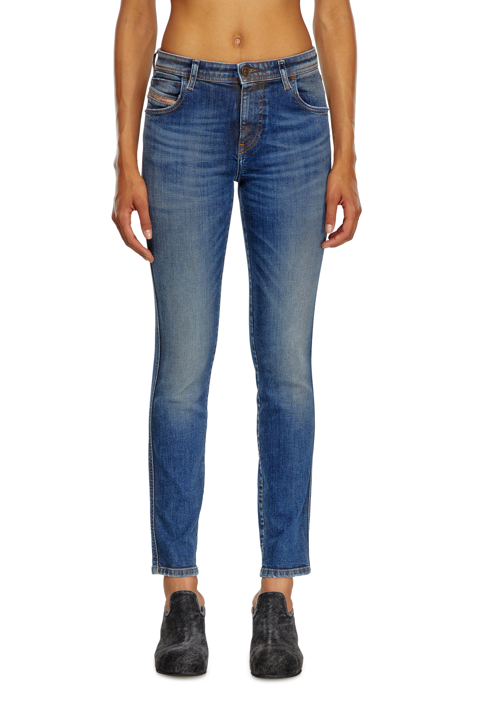 Shop Diesel Skinny Jeans In Blue