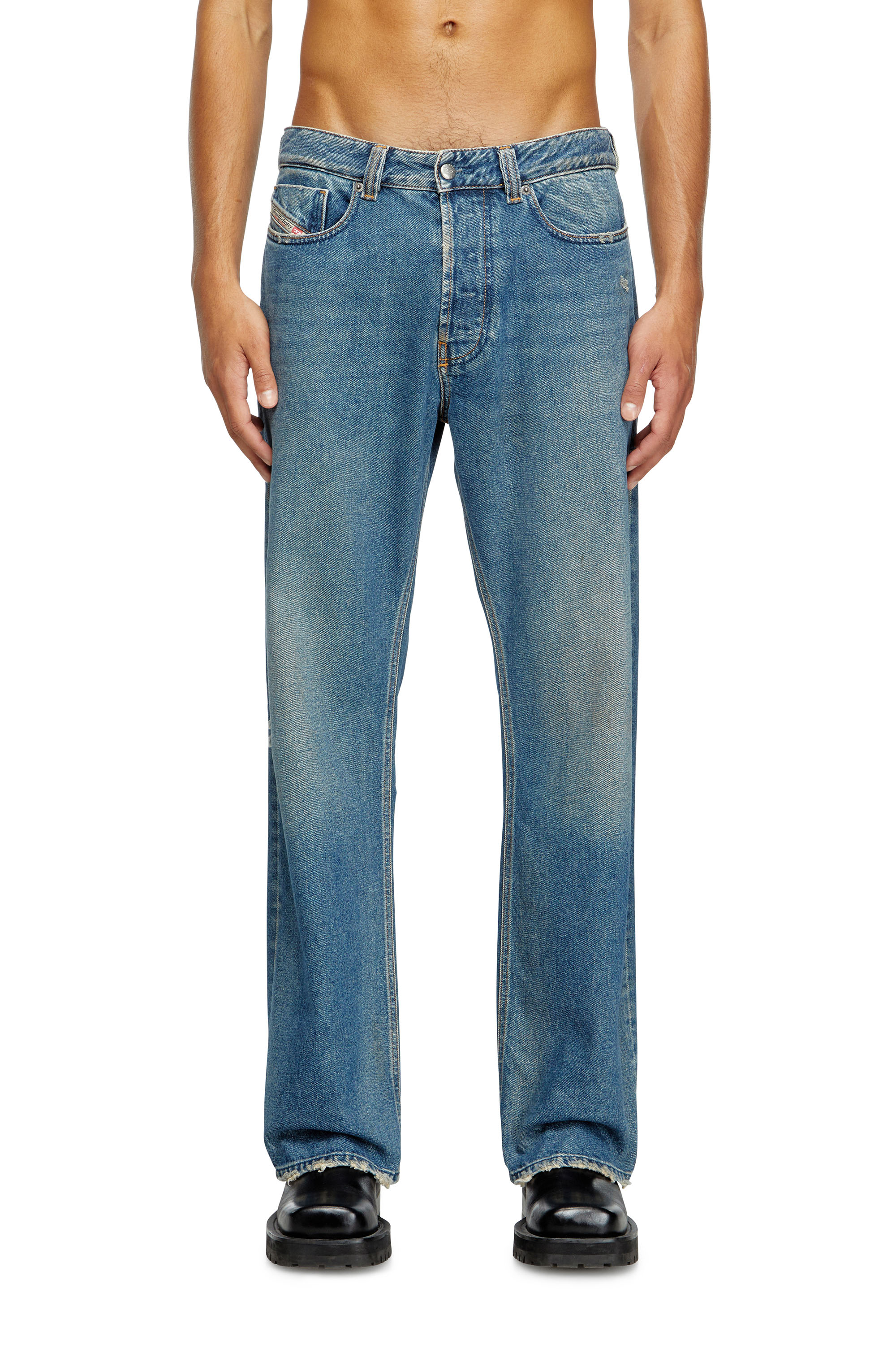 Diesel Men's Blue - Relaxed Jeans - 1980 D-Eeper - Jeans - Man
