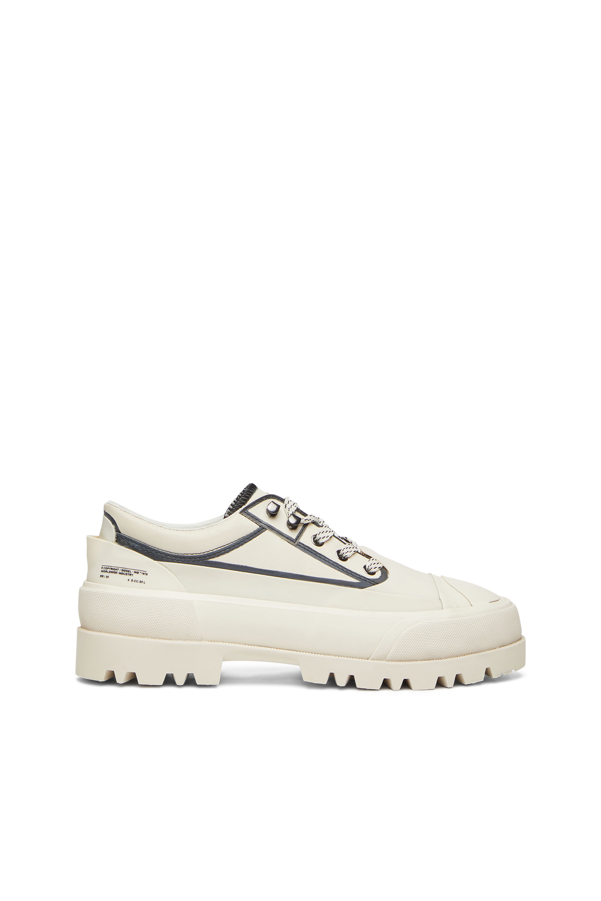 Diesel Combat Shoe In Leather And Rubber In Multicolor