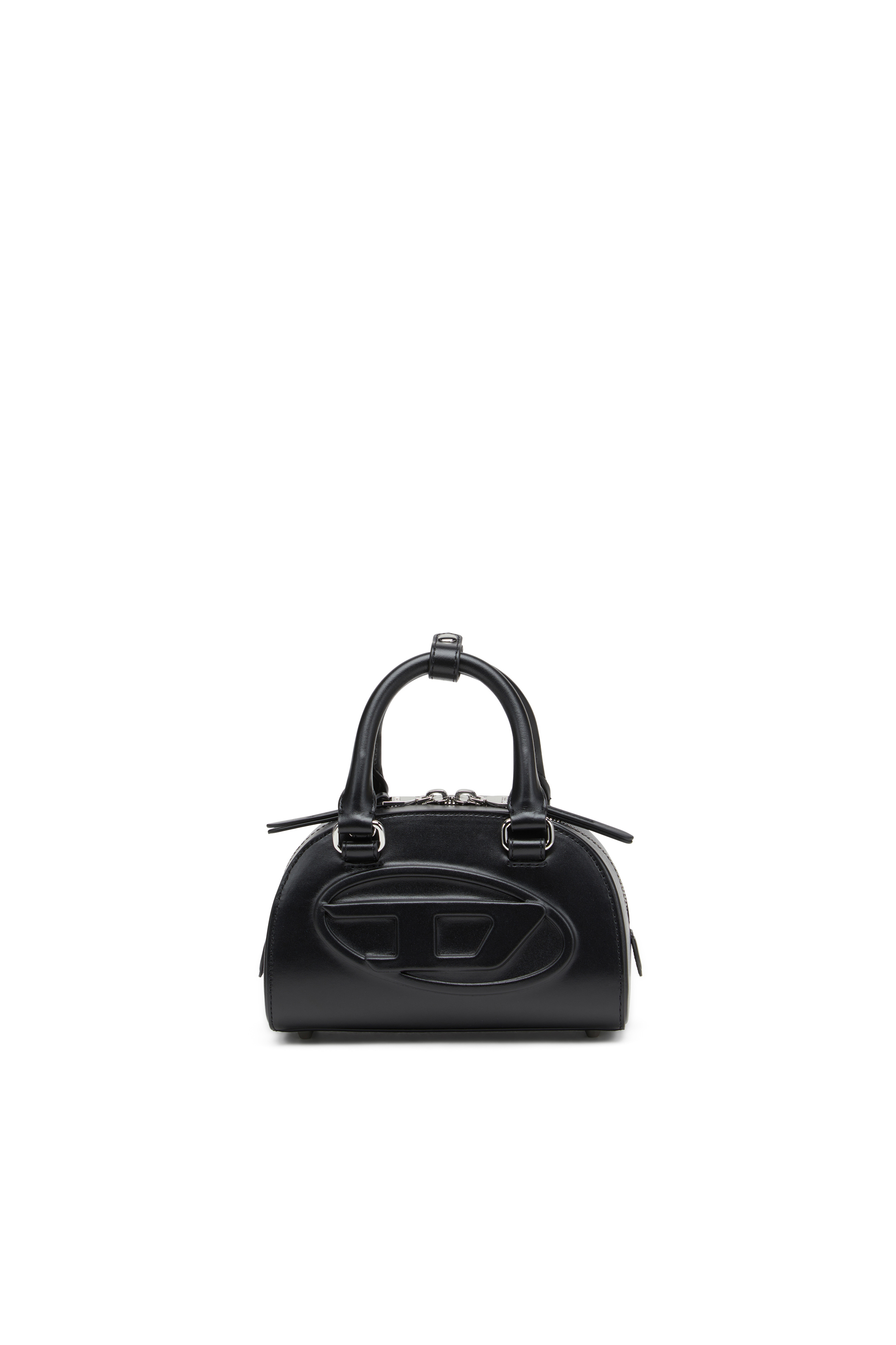 Diesel Women's Black - 1Dr Dome-Leather Mini Bowling Bag - Crossbody Bags - Woman Uni