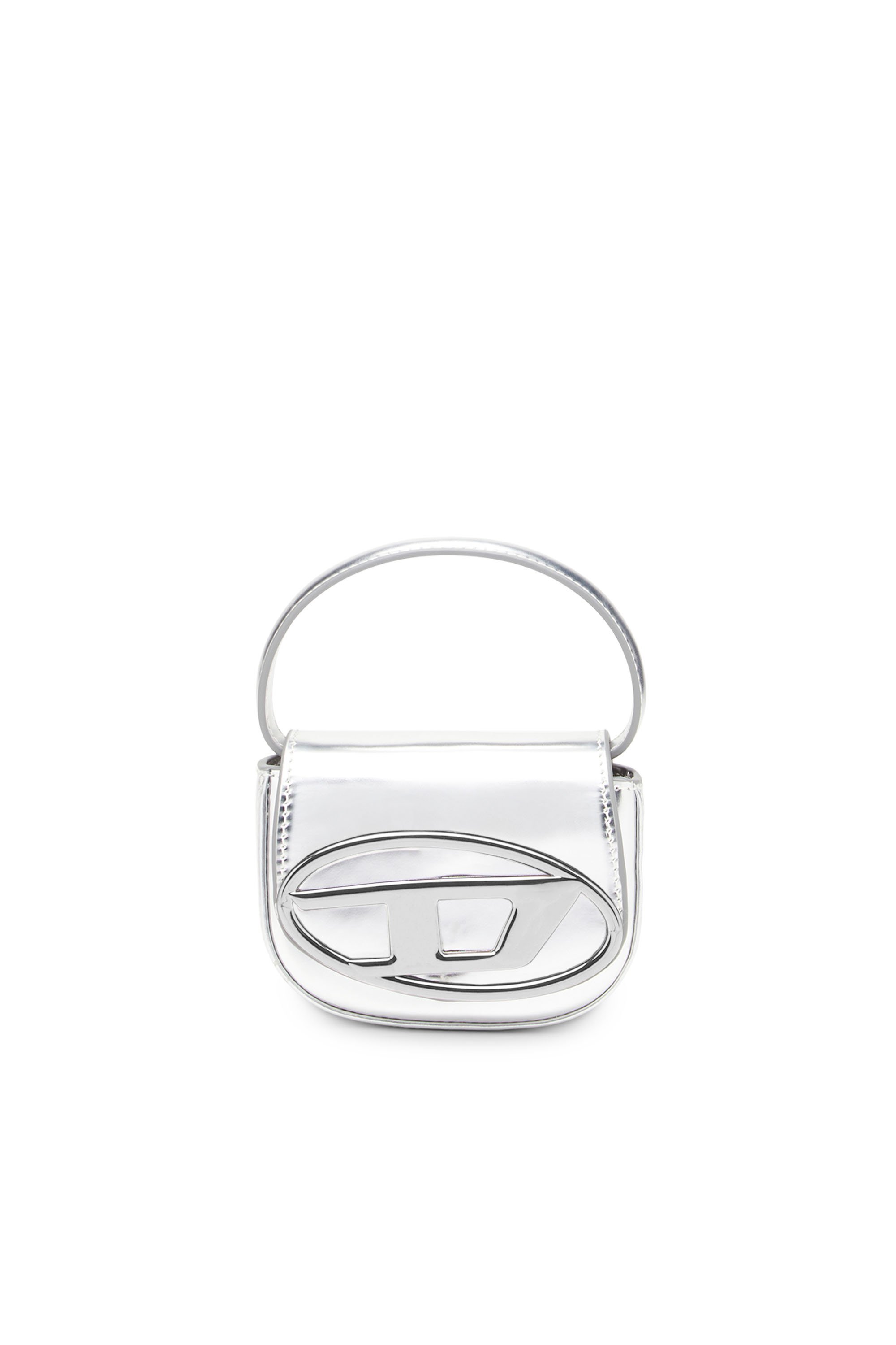 Diesel - 1DR-XS-S - Iconic mini bag in mirrored leather - Handbags - Woman - Silver