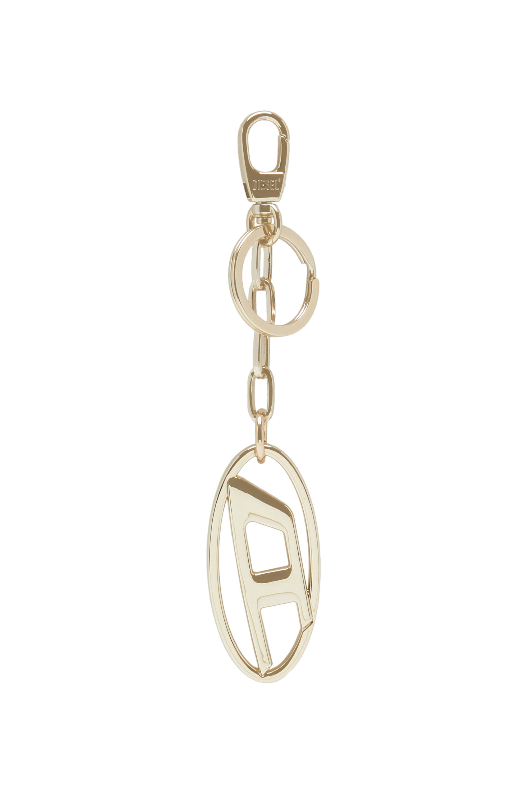 Shop Diesel Metal Keyring With Logo Plaque In Yellow