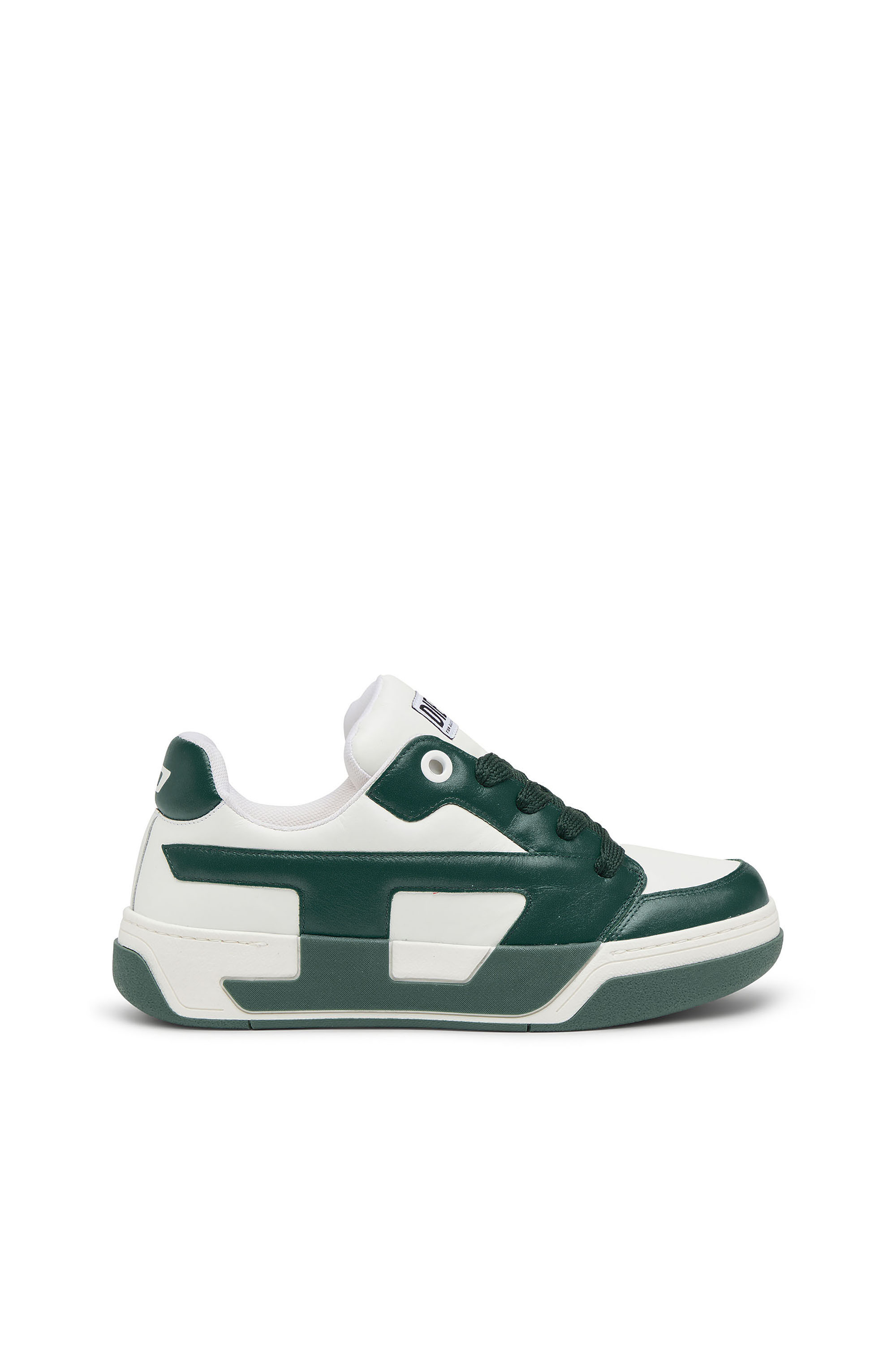 Diesel Homem Branco - D-Ollie-Sneakers In Colour-Block Leather - Sneakers - Man Tamanho 44