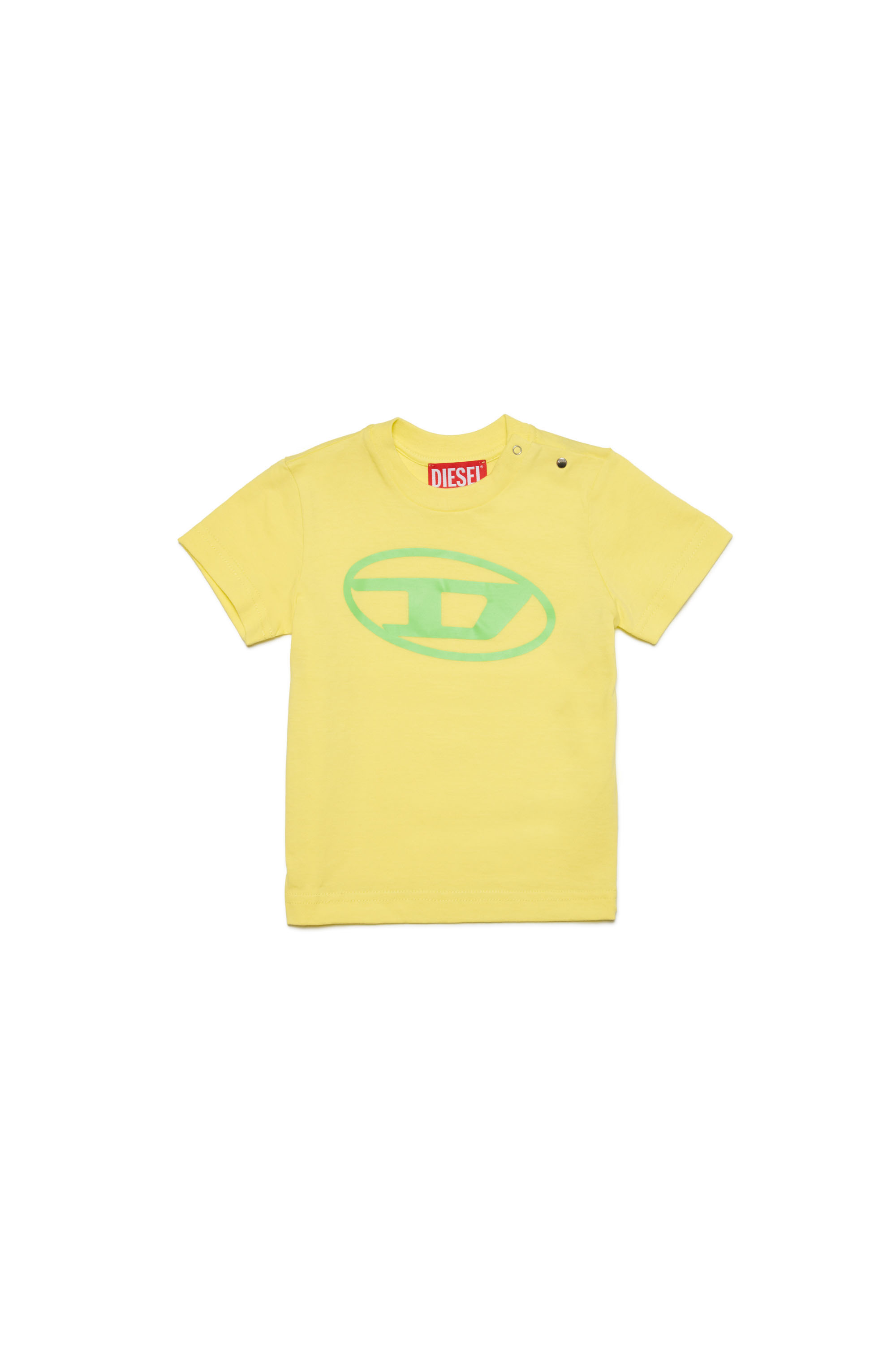 Diesel - T-Shirt mit Oval D-Logo - T-Shirts und Tops - Unisex - Gelb