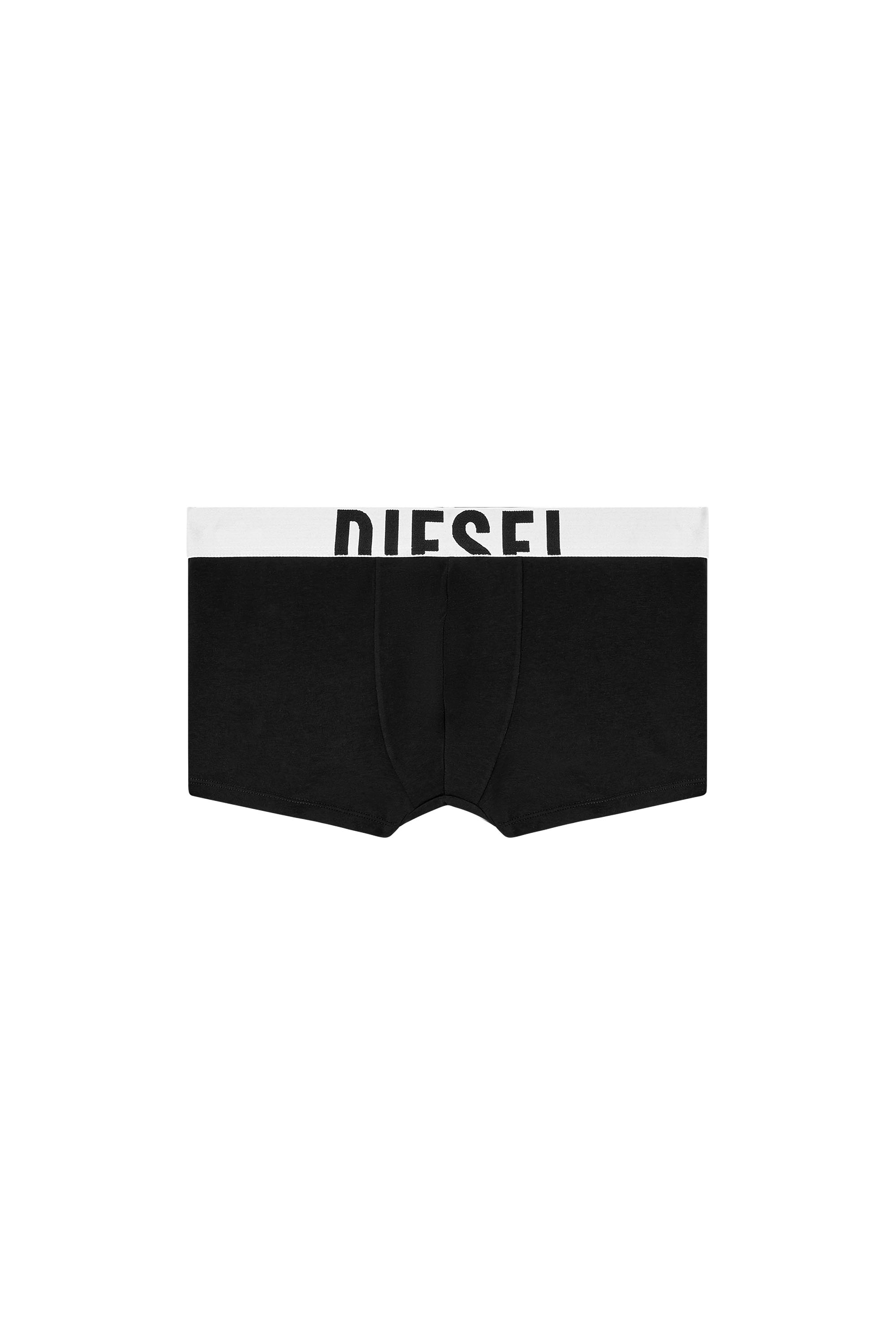 Diesel - DAMIEN-D-POP-40, Man's Boxer briefs with solid print in Black/White - 4
