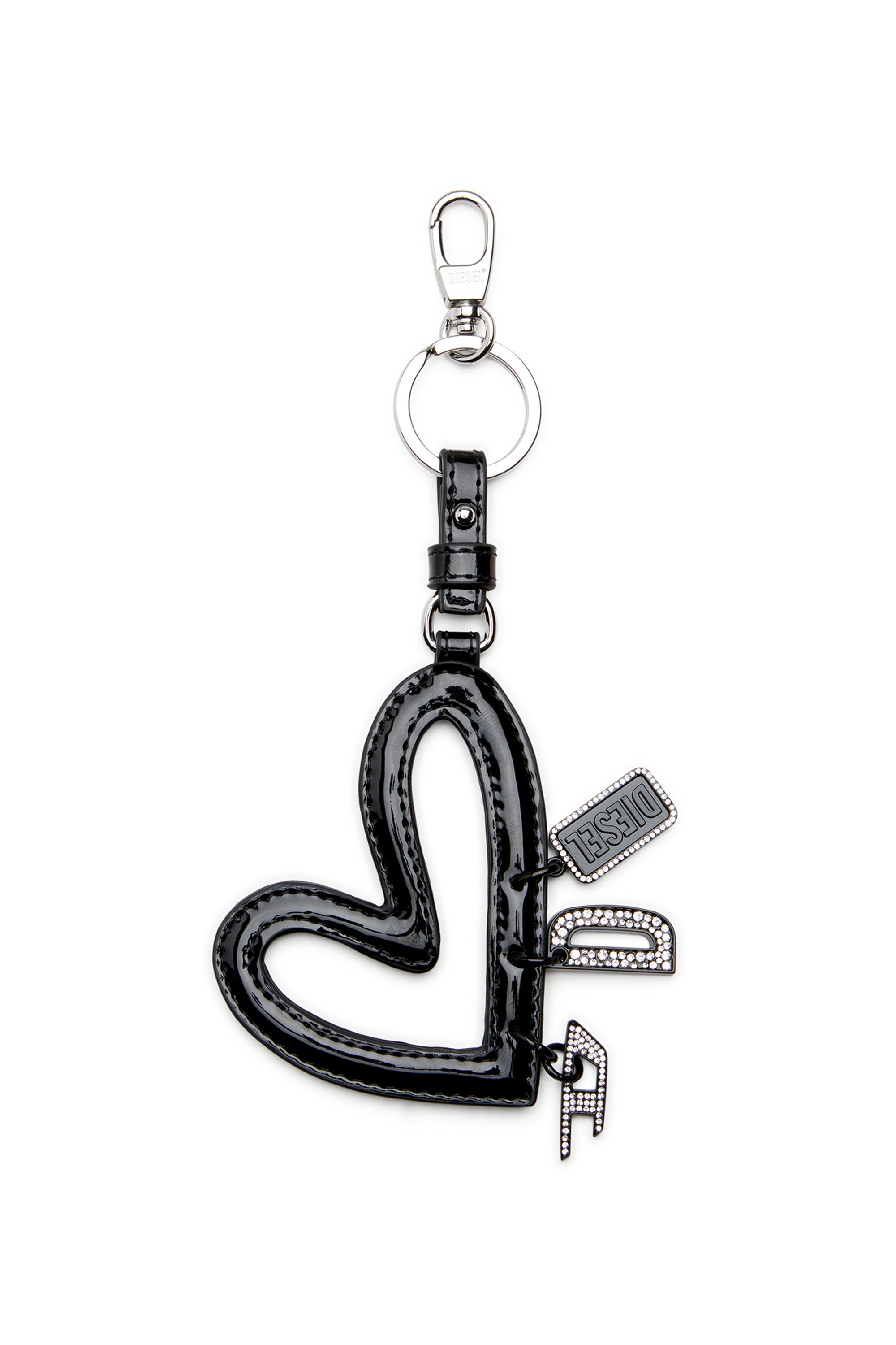 Diesel Mulher Preto - Heart Charm With Glossy Finish - Charms And Keyrings - Woman Uni