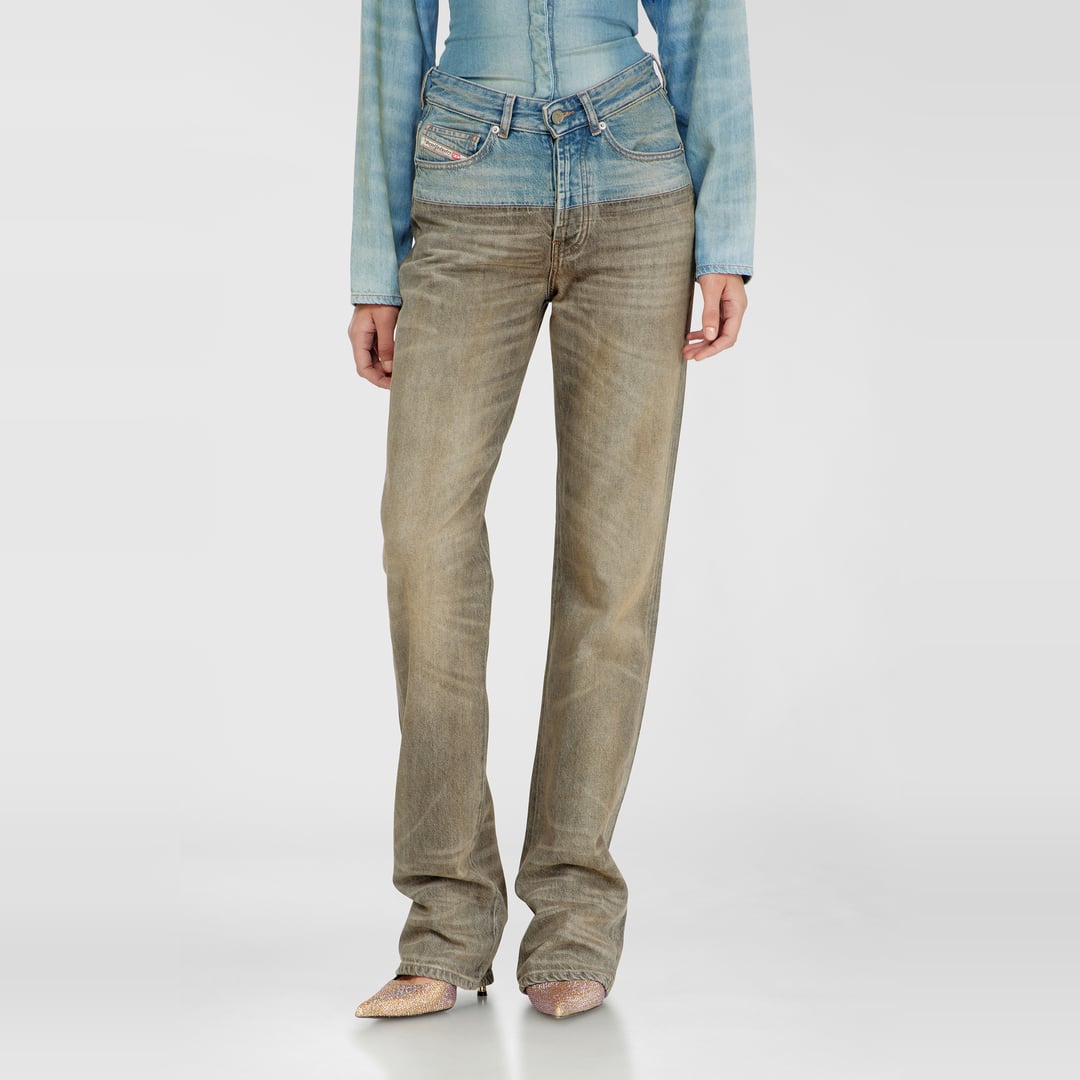 Diesel Regular Jeans High Waist D-Sie, Colored, Button fly