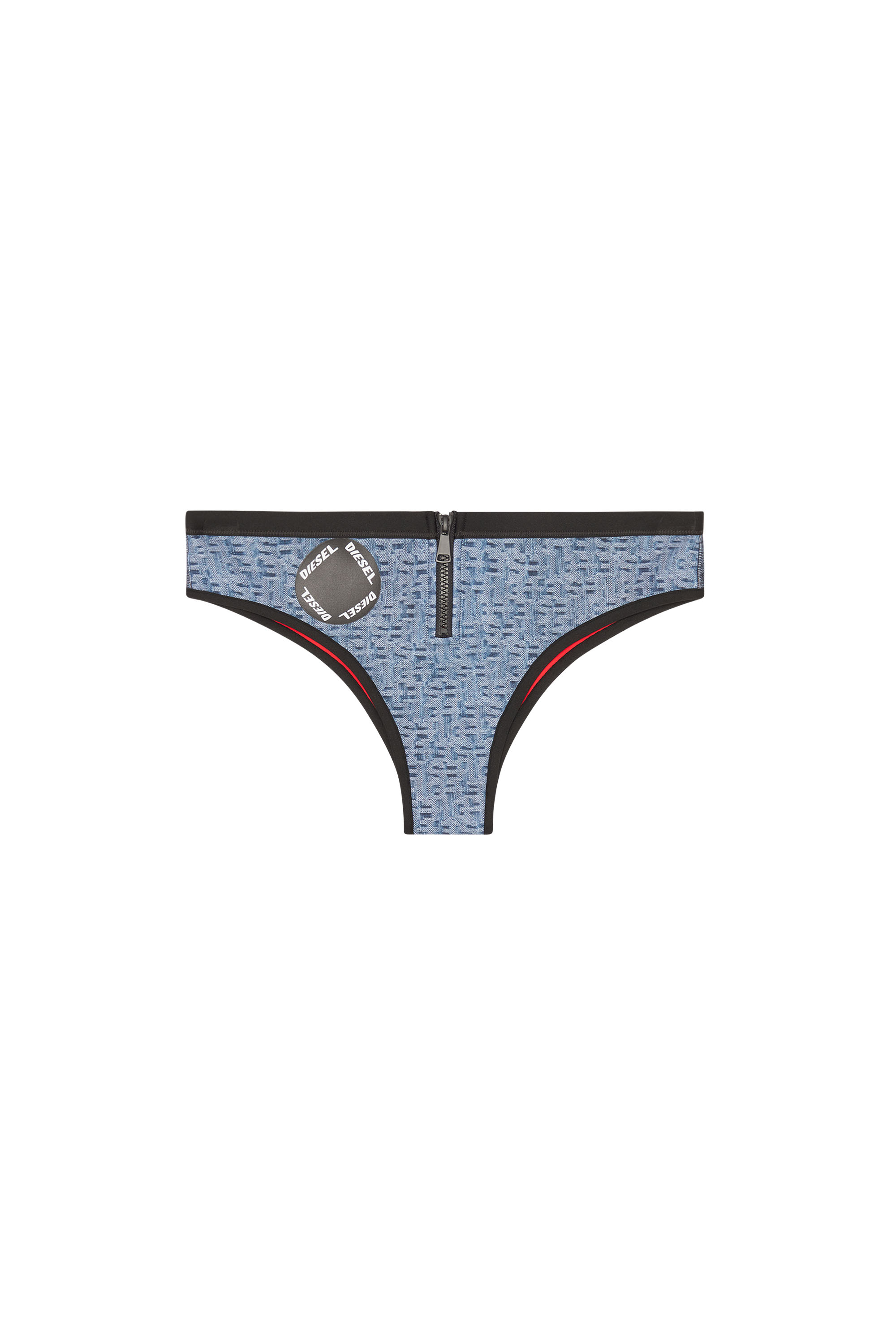 Diesel - Slip bikini con stampa monogram - Slip bikini - Donna - Blu