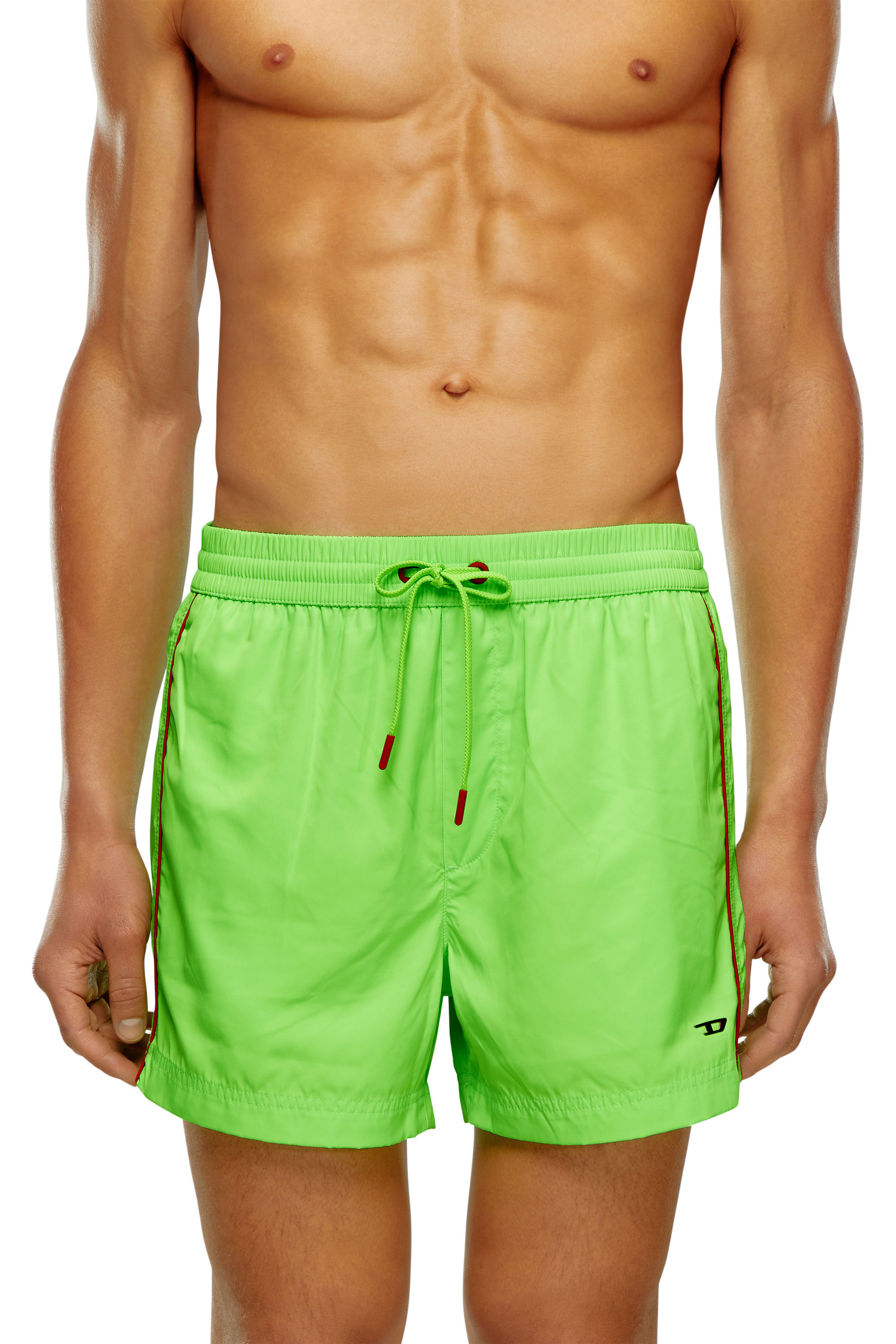 Diesel - Mid-length swim shorts with piping - Swim shorts - Man - Green