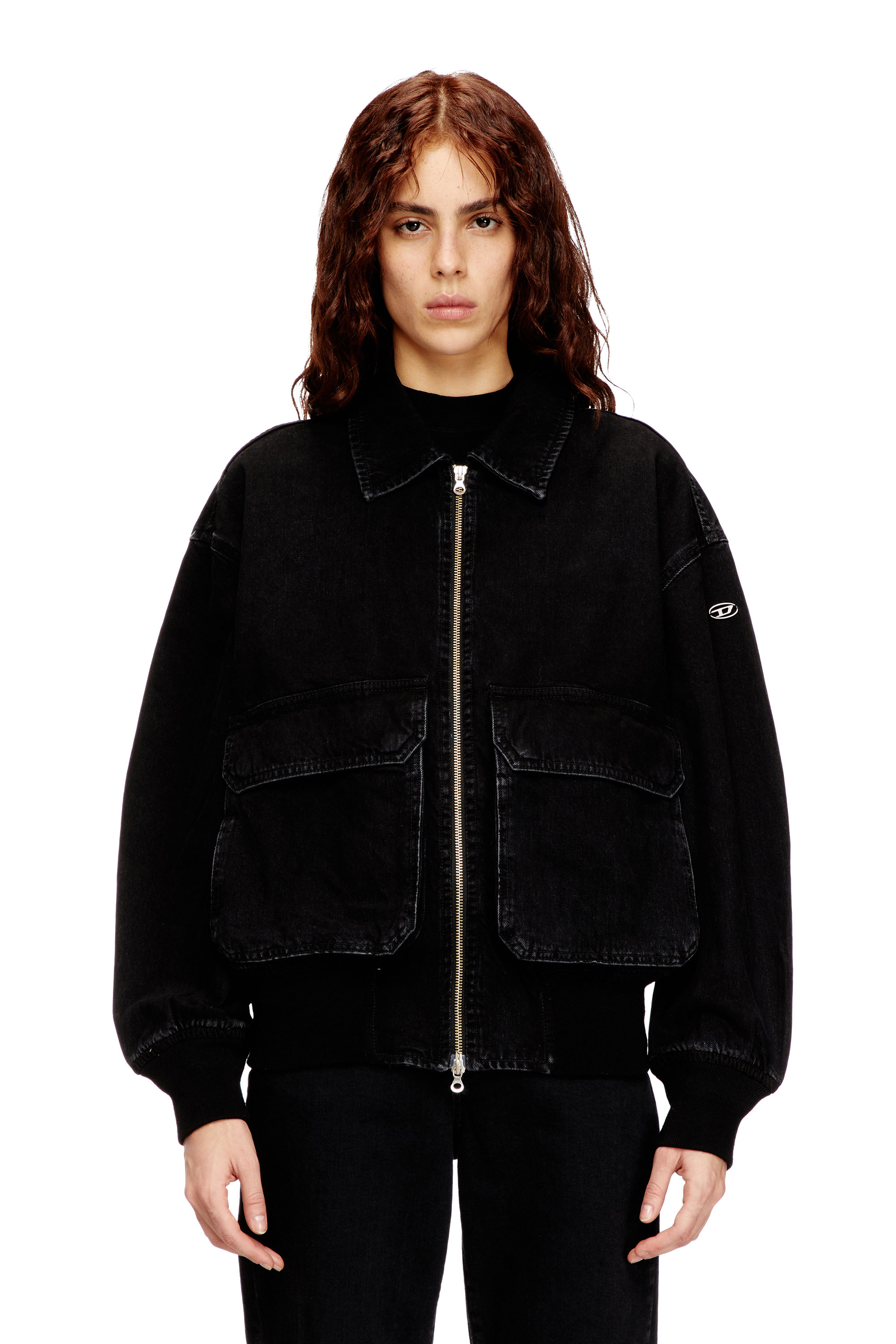 Diesel - D-KURZ, Unisex's Jacket in denim in Black - 2