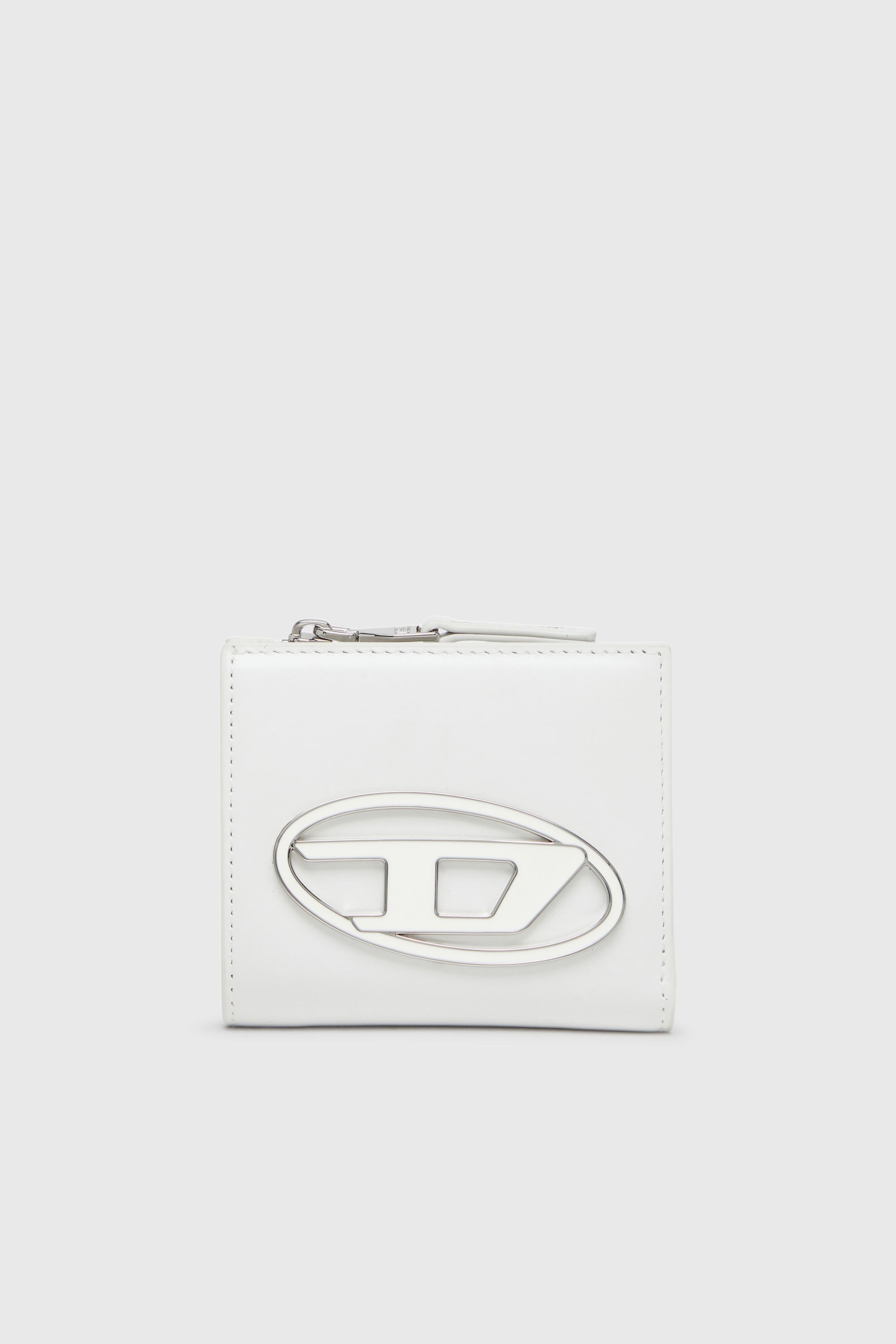 Diesel - Bi-fold wallet in leather - Small Wallets - Woman - White