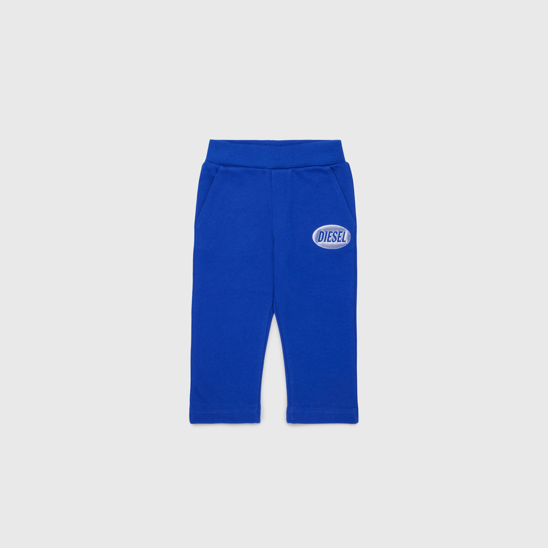 Diesel - Pantalon de survêtement en coton avec logo imprimé - Pantalons - Mixte - Bleu